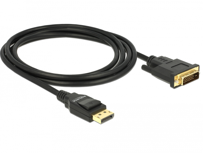 Delock 85313, 2 m, DisplayPort, DVI-D, Männlich, Männlich, Gerade