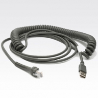 Zebra USB-Kabel - USB - 2.7 m - gewickelt - für Symbol LS2208, LS4208, LS4278