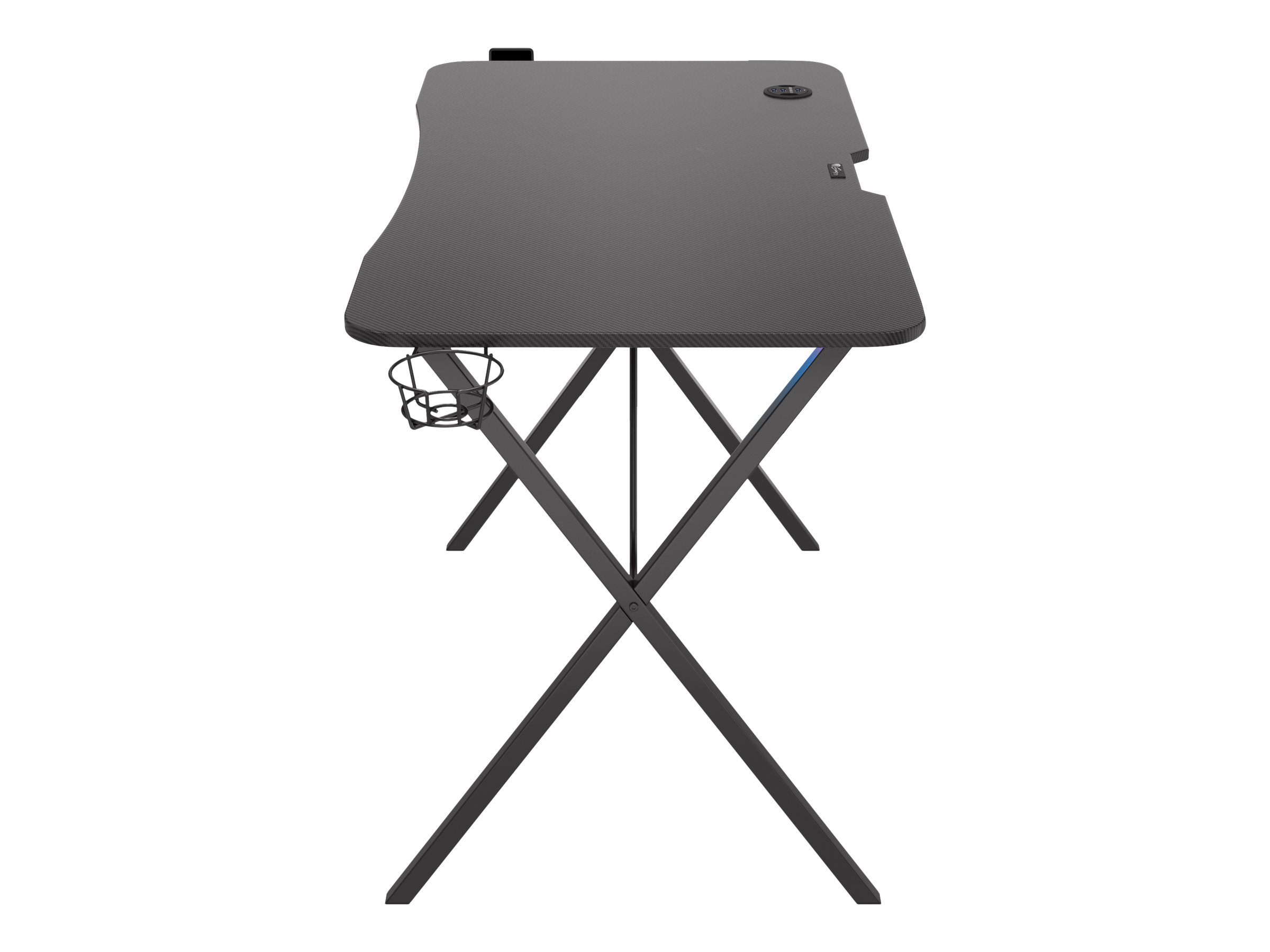 natec GENESIS Holm 200 RGB - Gerade - Rechteckige Form - MDF-Platten - Stahl - Gaming - Schwarz, Ansicht 2