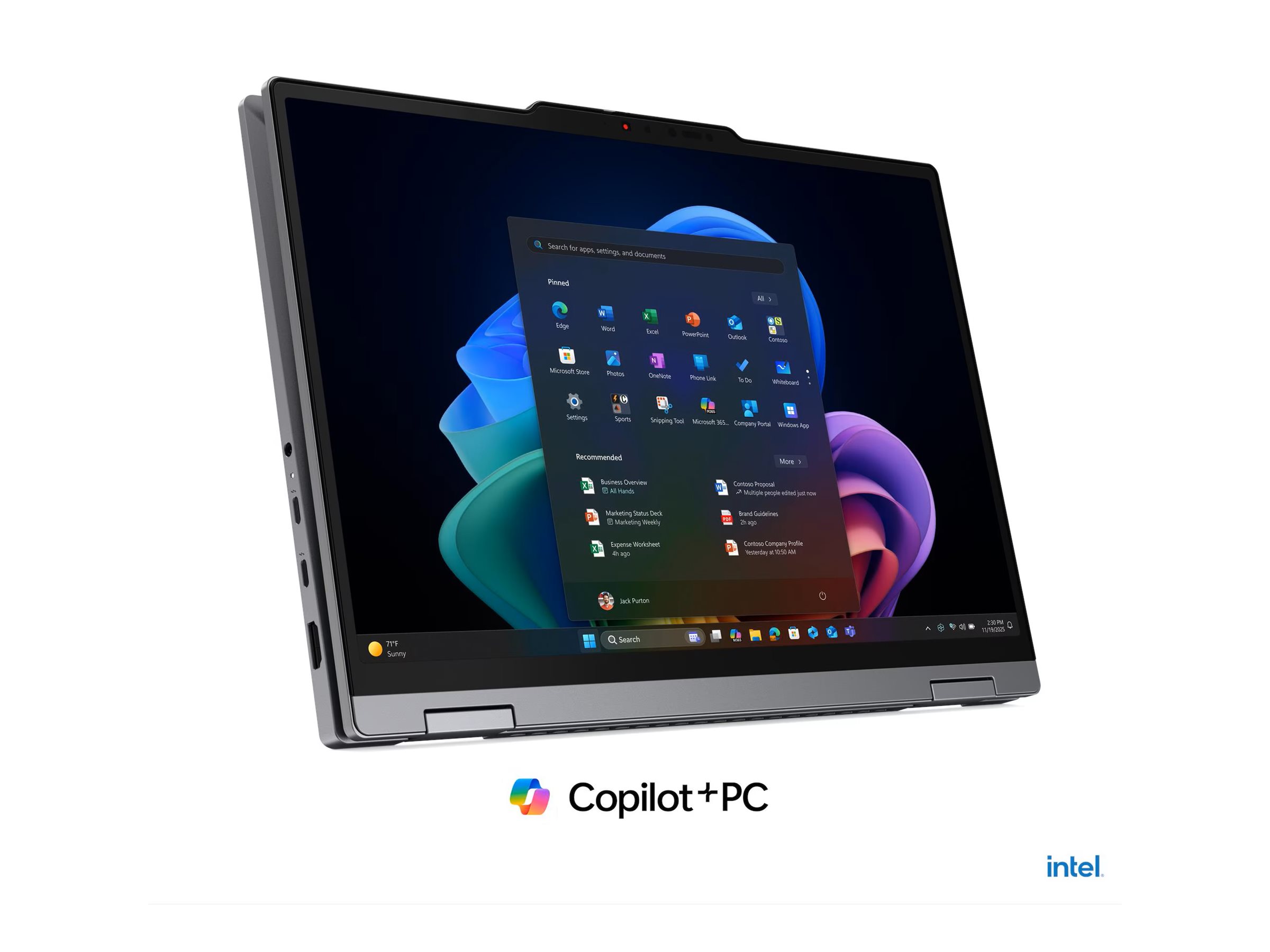 Lenovo ThinkPad X1 2-in-1 Gen 11 21V9 - Aura Edition - Flip-Design - Intel Core Ultra 7 355 / 2.3 GHz - Evo - Win 11 Pro - Intel Graphics - 32 GB RAM - 1 TB SSD TCG Opal Encryption 2, NVMe - 35.6 cm (14")