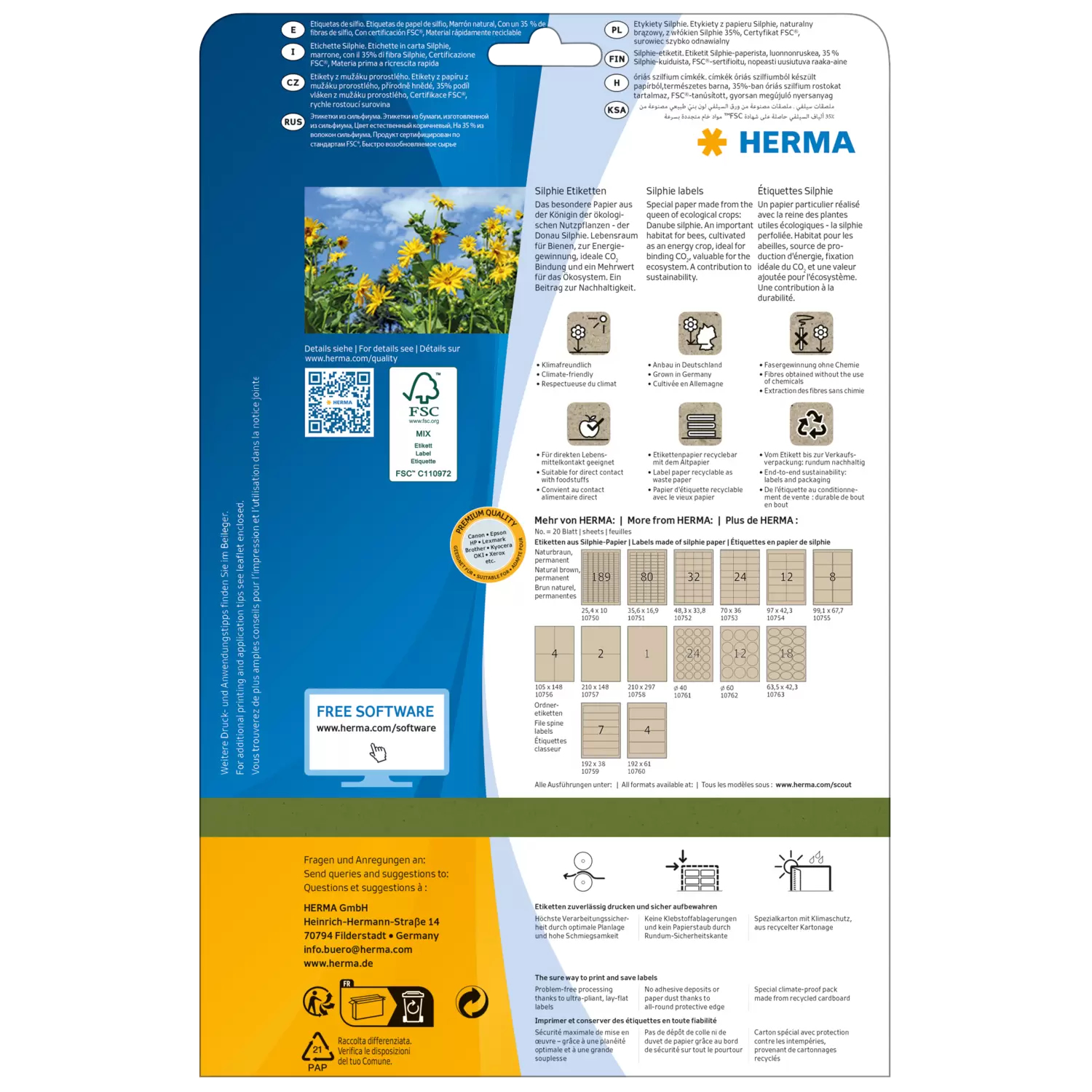 HERMA 10761 - Braun - Rund - Dauerhaft - Ø 40 mm - Universal - Papier, Ansicht 2