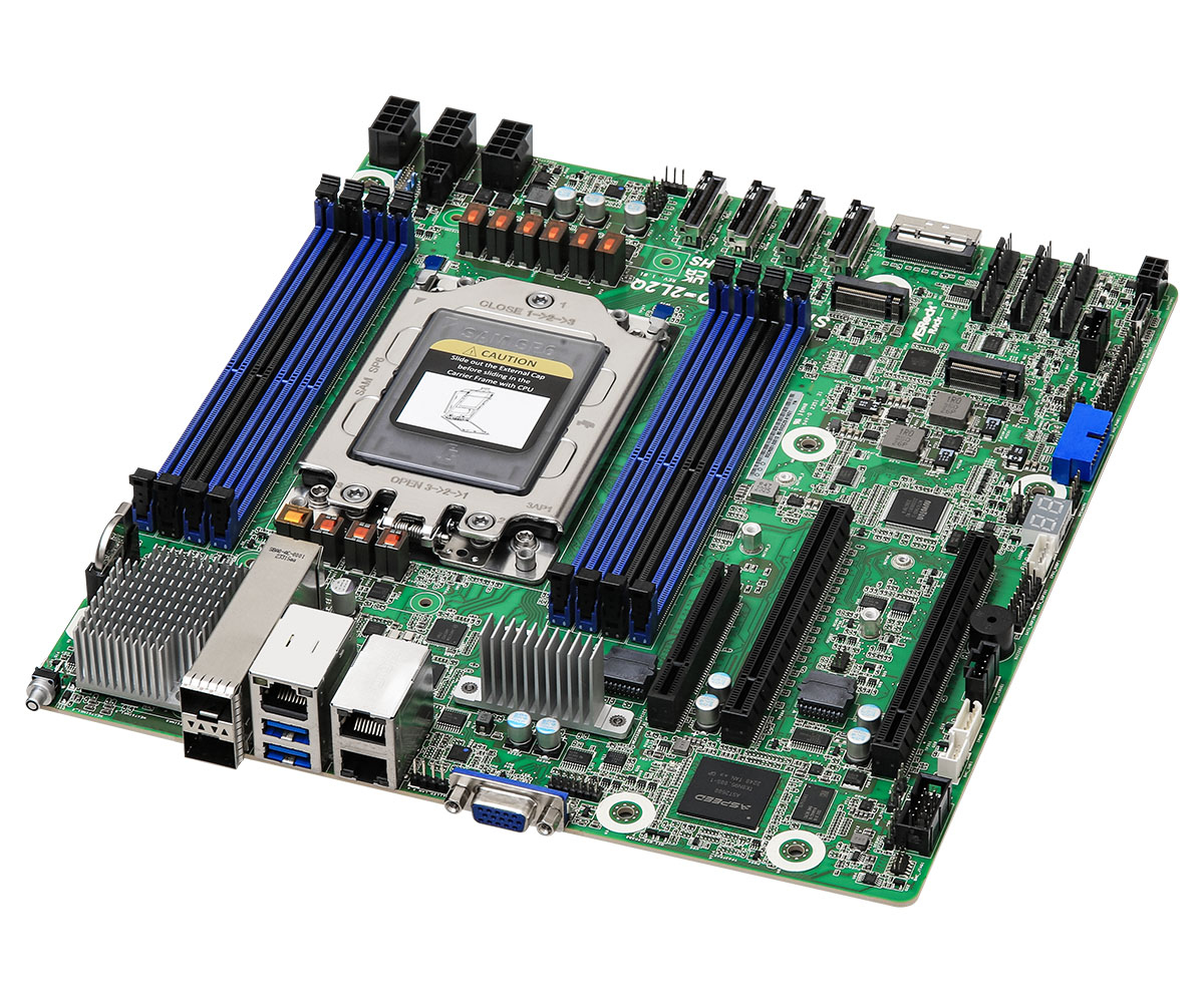ASRock Mainboard SIENAD8UD-2L2Q micro-ATX Sockel SP6 Single - Mainboard - Micro/Mini/Flex-ATX, Ansicht 2