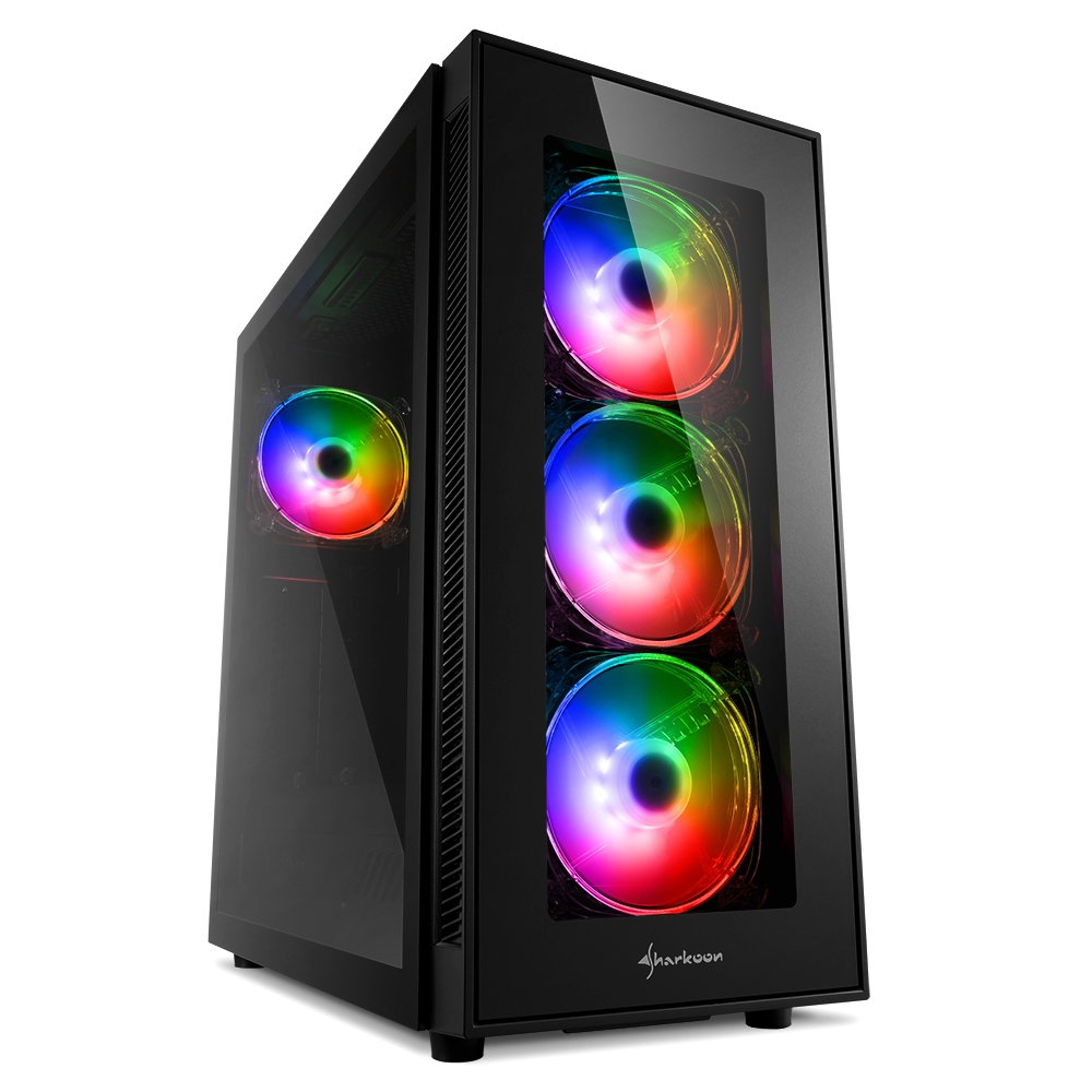 Sharkoon TG5 PRO RGB - Tower - ATX - Seitenteil mit Fenster (gehärtetes Glas), Ansicht 2