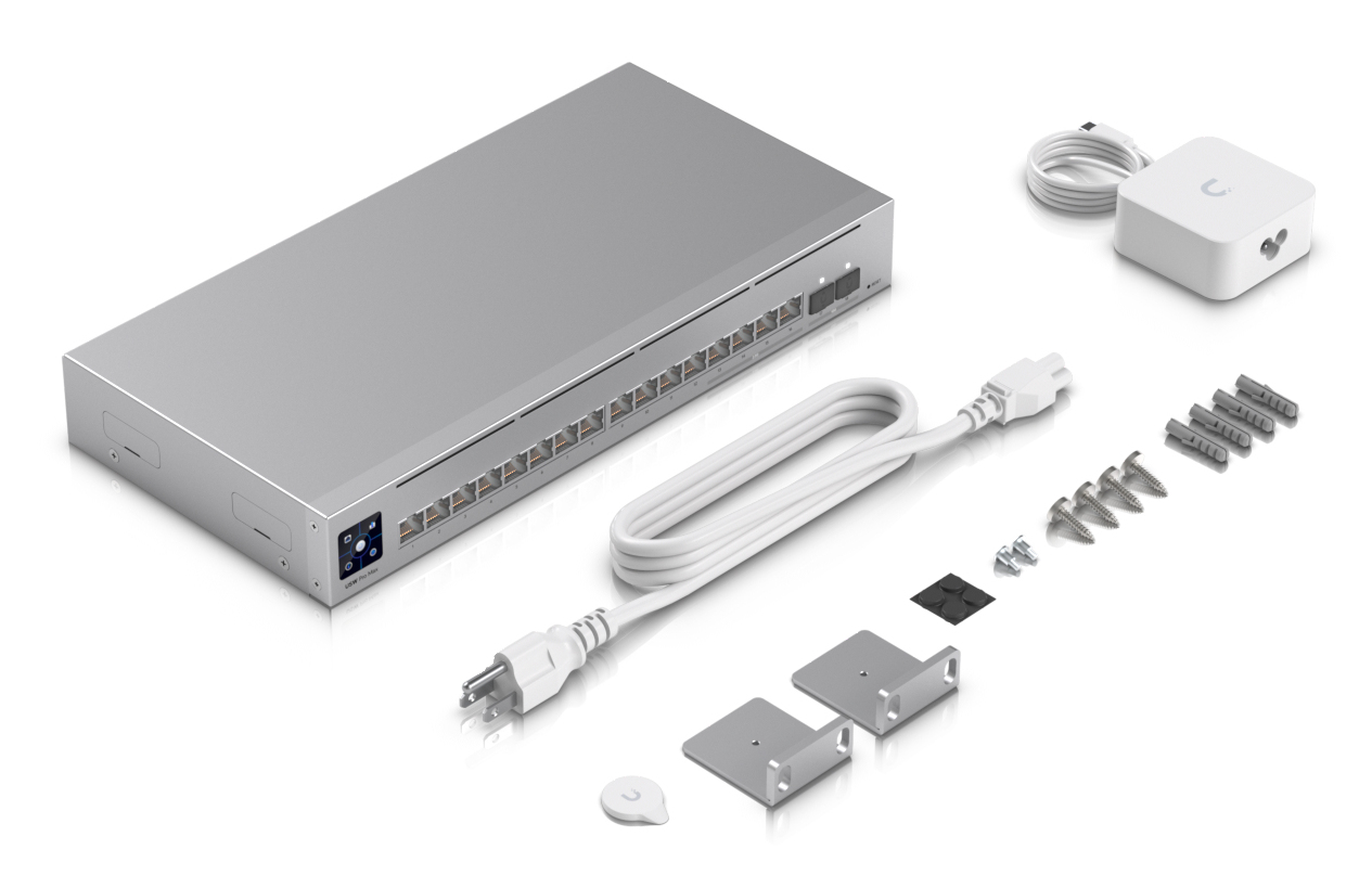 UbiQuiti Switch full managed Layer3 18 Port• 4x 2.5 GbE• 12x• 2x SFP+• Desktop• - Switch - 84 Gbps, Ansicht 2