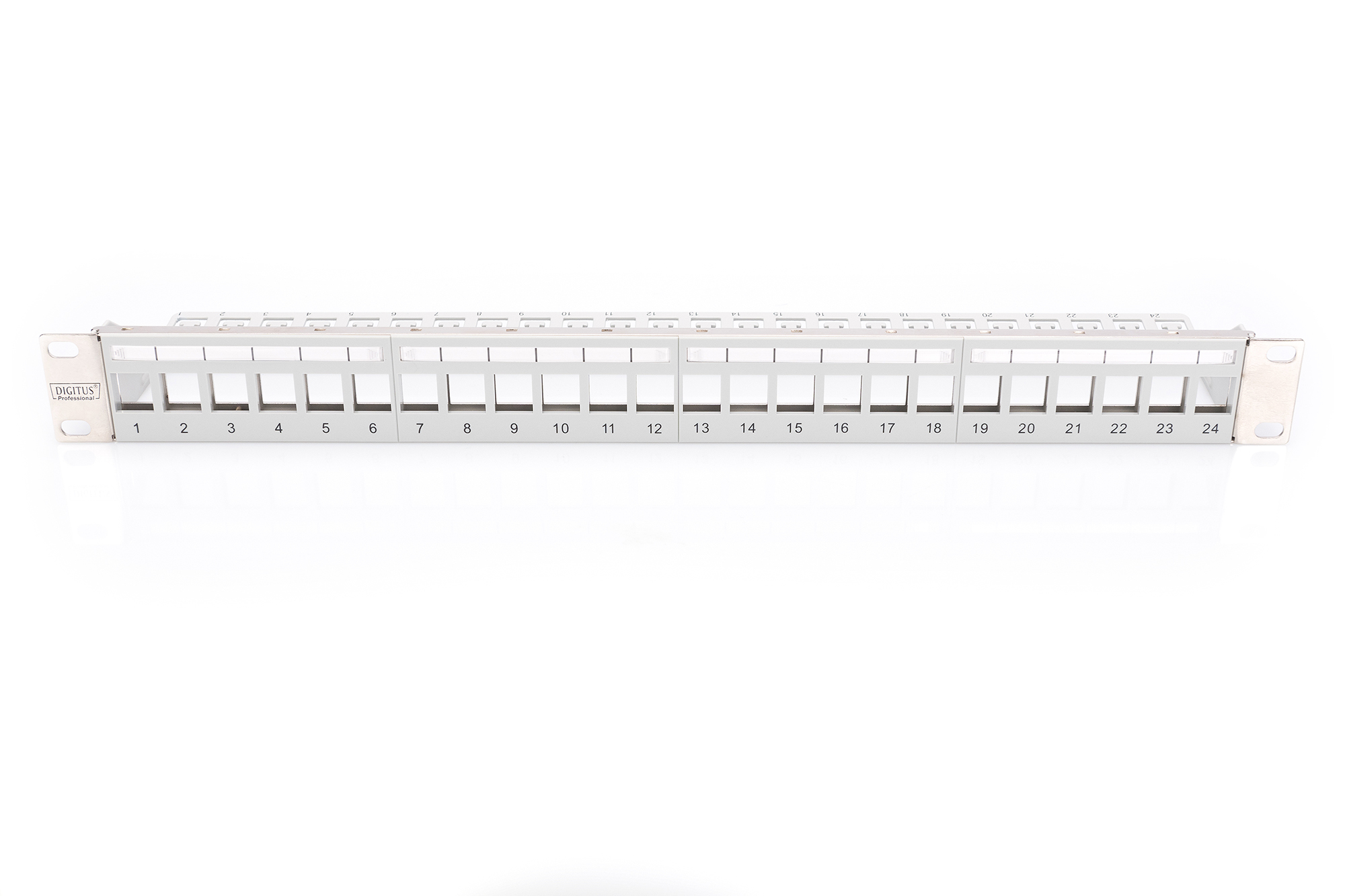 DIGITUS Modulares Patchpanel für Keystone Jacks 1HE - unbestückt, Ansicht 2