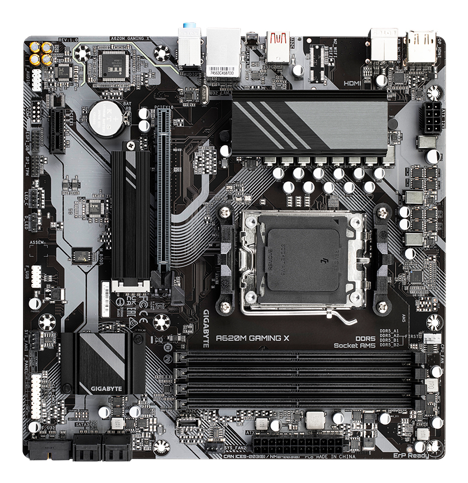 Gigabyte A620M GAMING X - Motherboard - micro ATX - Socket AM5 - AMD A620 Chipsatz, Ansicht 4