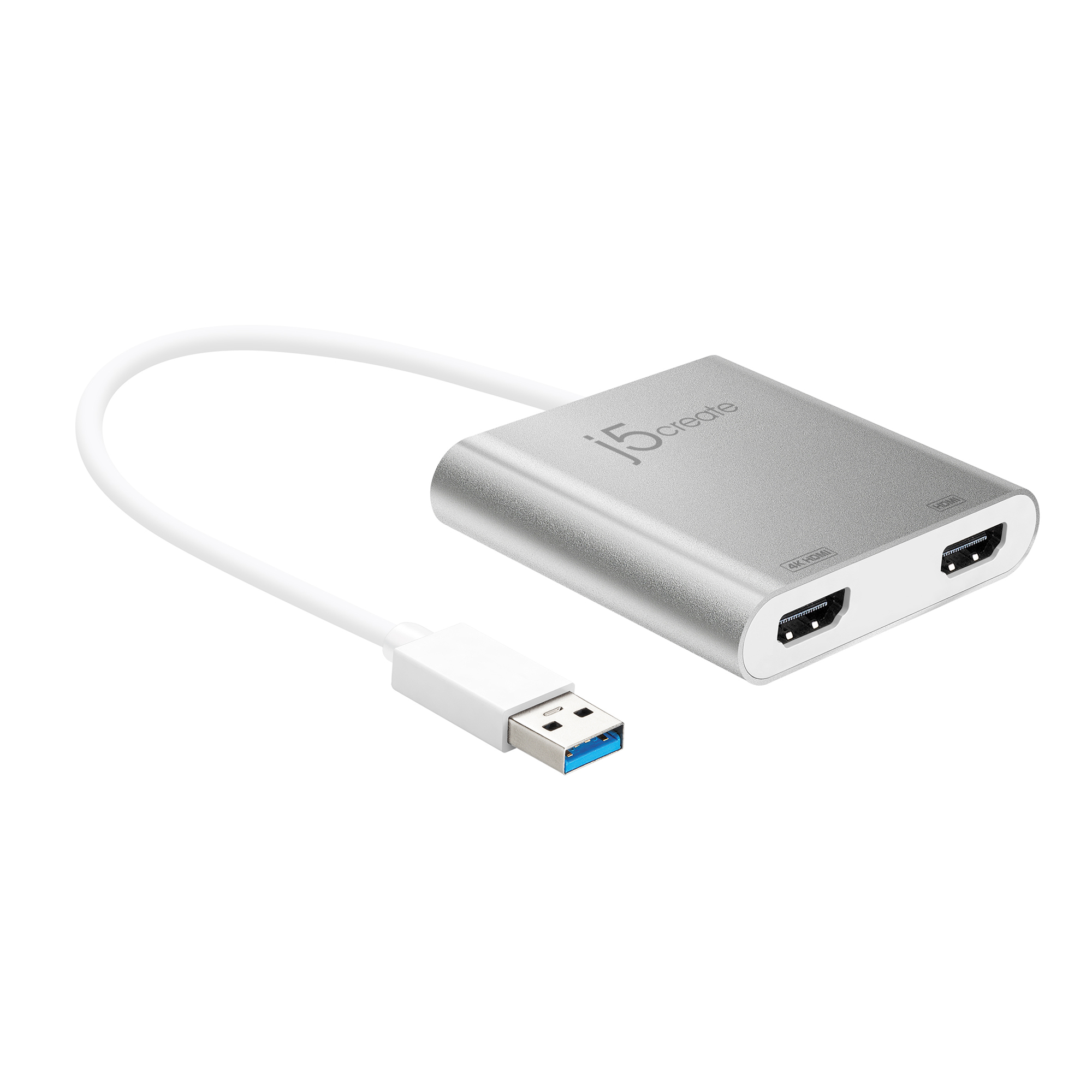 j5create JUA365 - Videoadapter - 24 pin USB-C männlich zu HDMI weiblich - 20 cm - Silber - unterstützt 4K 30 Hz, Ansicht 4