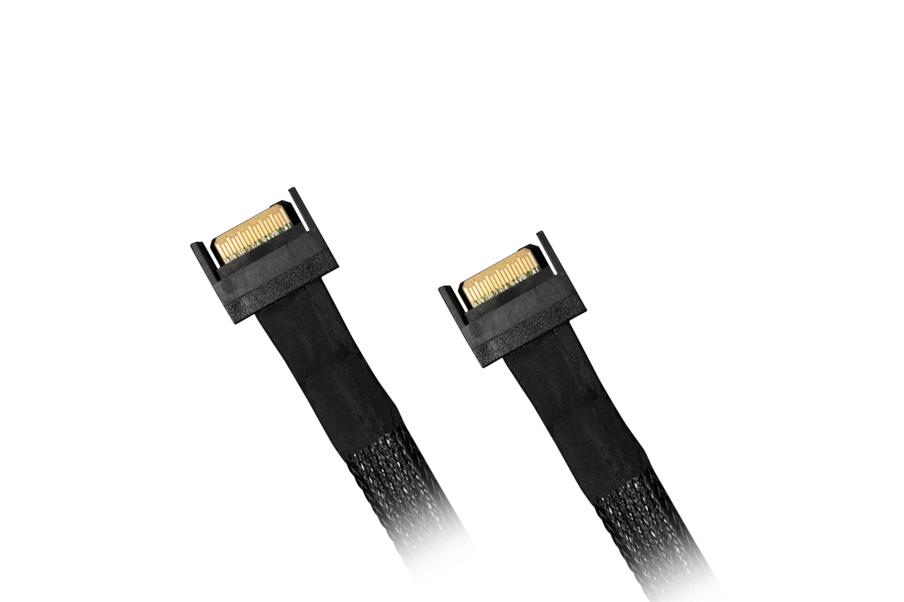Icy Dock Kabel MCIO 8i-> 2x 4 SSF-TA-1016 schwarz - Kabel, Ansicht 4
