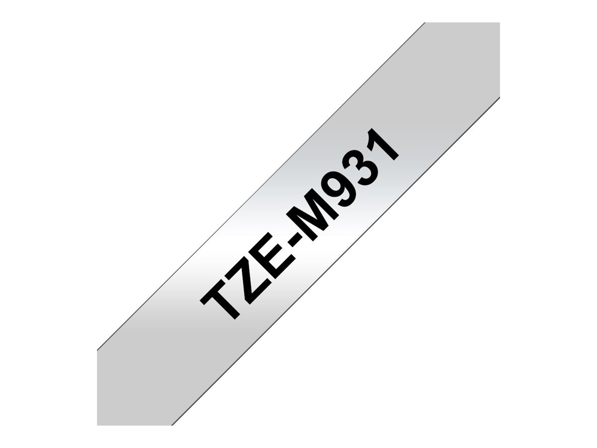 Brother TZe-M931 - Schwarz auf Silber (matt) - Rolle (1,2 cm x 8 m), Ansicht 3