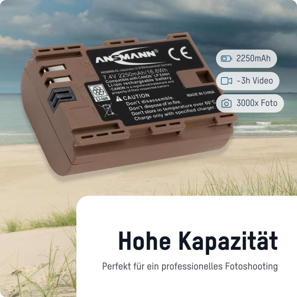 Ansmann Akku Kamera A-Can LPE6 NH Canon EOS - Akku, Ansicht 4