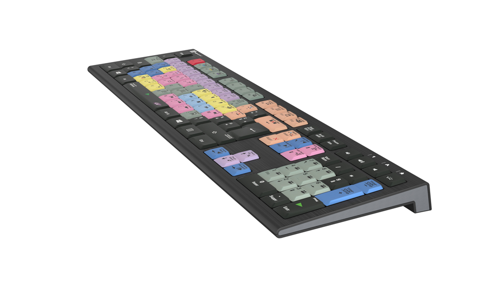 Logickeyboard LKB-EDIUS-A2PC-FR - Volle Größe (100%) - Kabelgebunden - USB - Schwarz - TL: Französisch, AZERTY, Ansicht 2