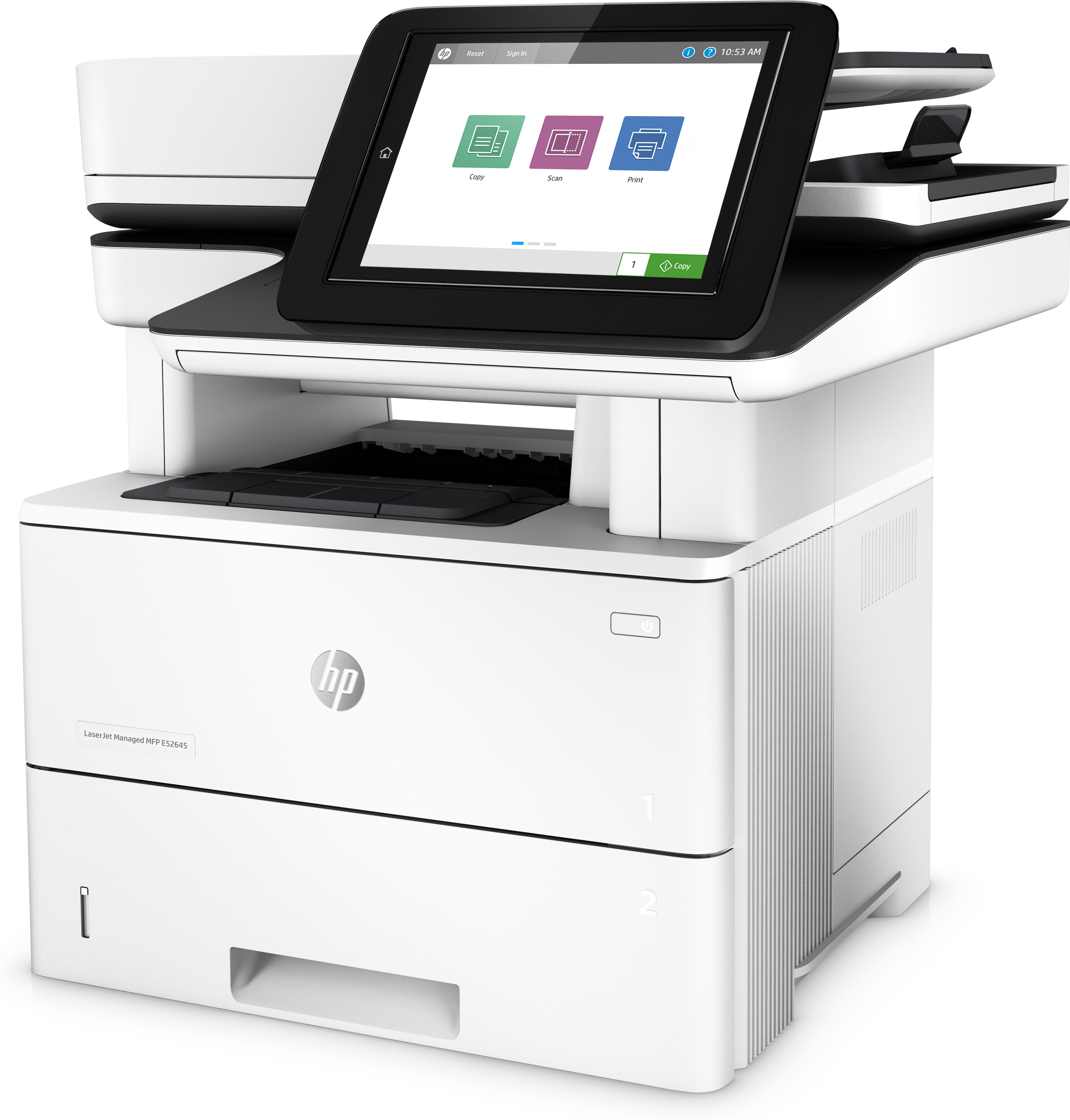 HP LaserJet Managed MFP E52645dn - Black and white - Drucker für Drucken - Kopieren - Scannen und optionales Faxen, Ansicht 4