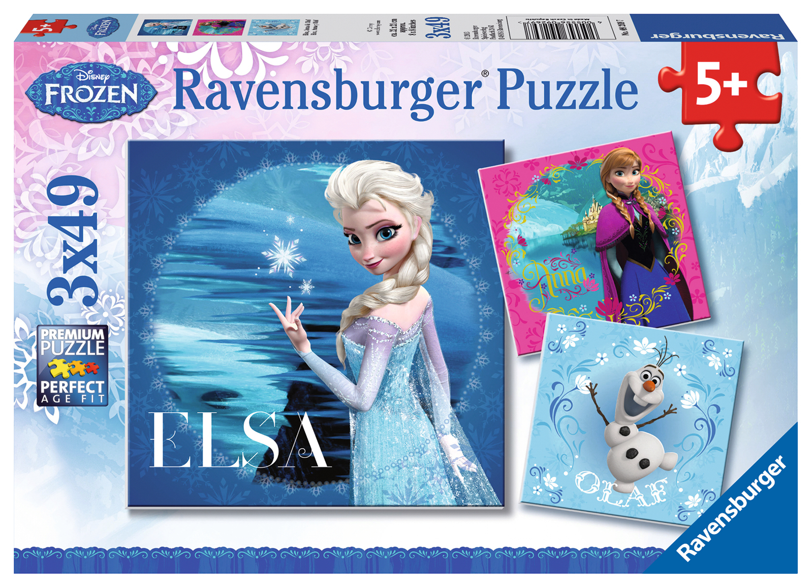Ravensburger Kinderpuzzle - Frozen - Elsa - Anna & Olaf - Puzzlespiel - Cartoons - Kinder - Junge/Mädchen, Ansicht 4