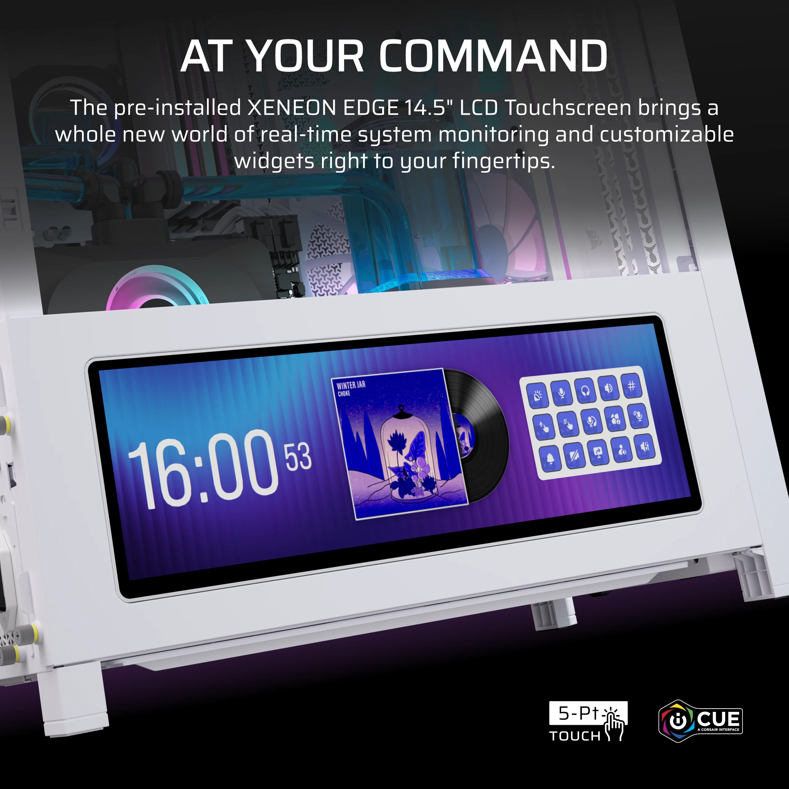 Corsair Frame 4000D LCD RS Performance Mid-Tower White - Tower - ATX, Ansicht 3