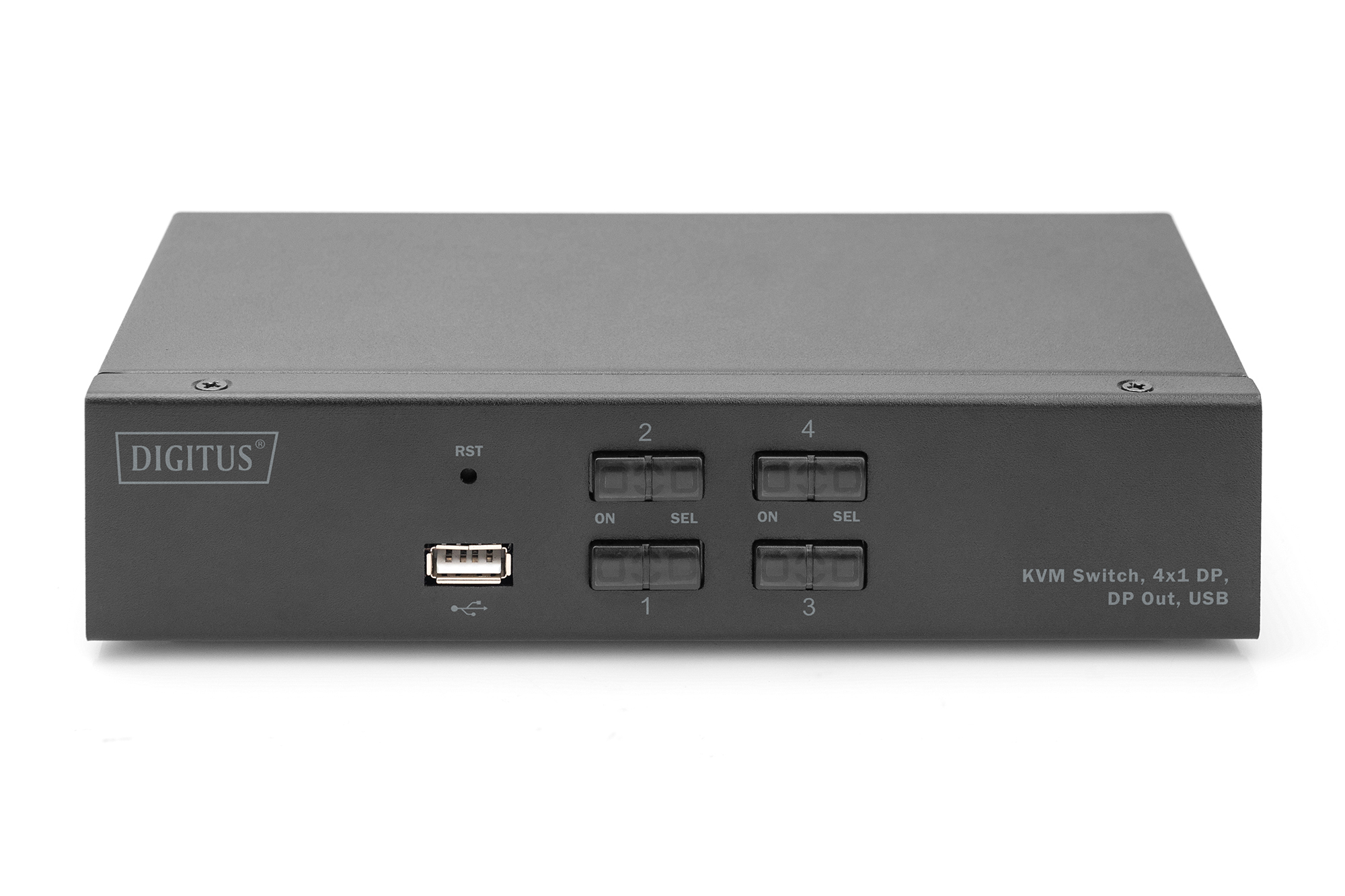 DIGITUS KVM Switch, 4x1  DP, DP Out,USB, Ansicht 3