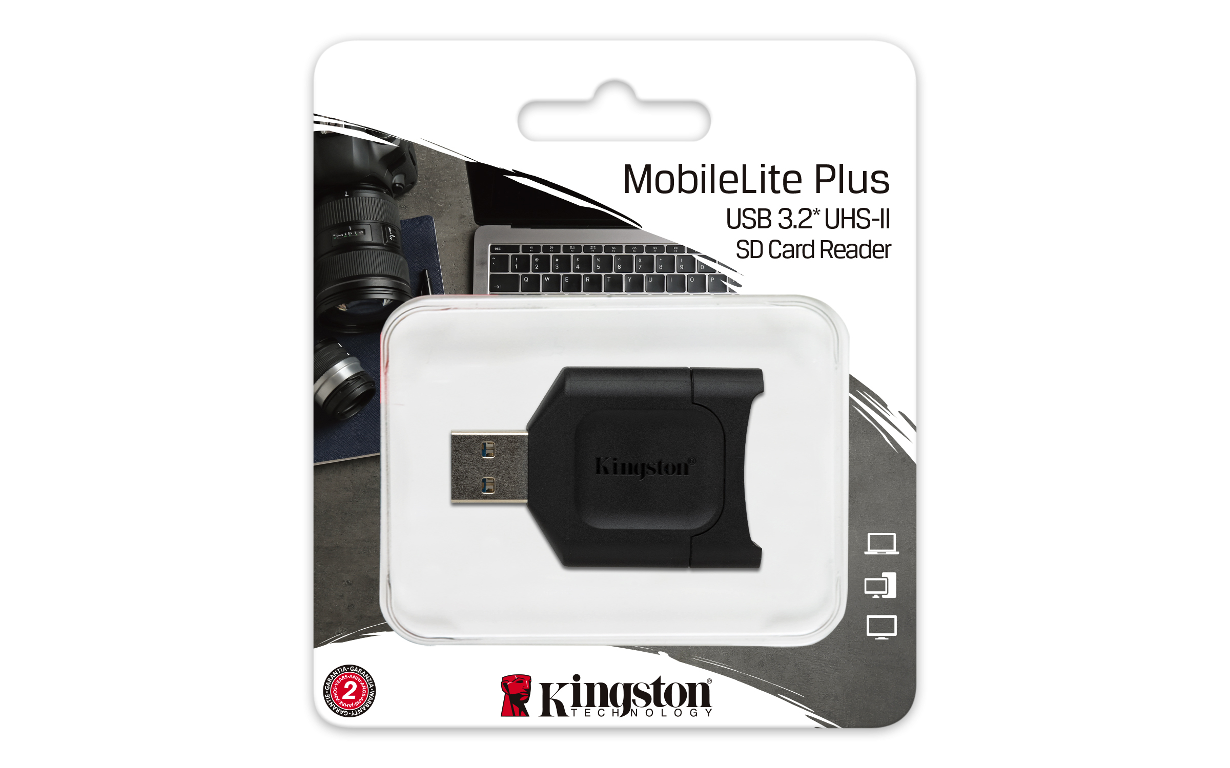 Kingston MobileLite Plus - Kartenleser (SD, SDHC, SDXC, SDHC UHS-I, SDXC UHS-I, SDHC UHS-II, SDXC UHS-II), Ansicht 3
