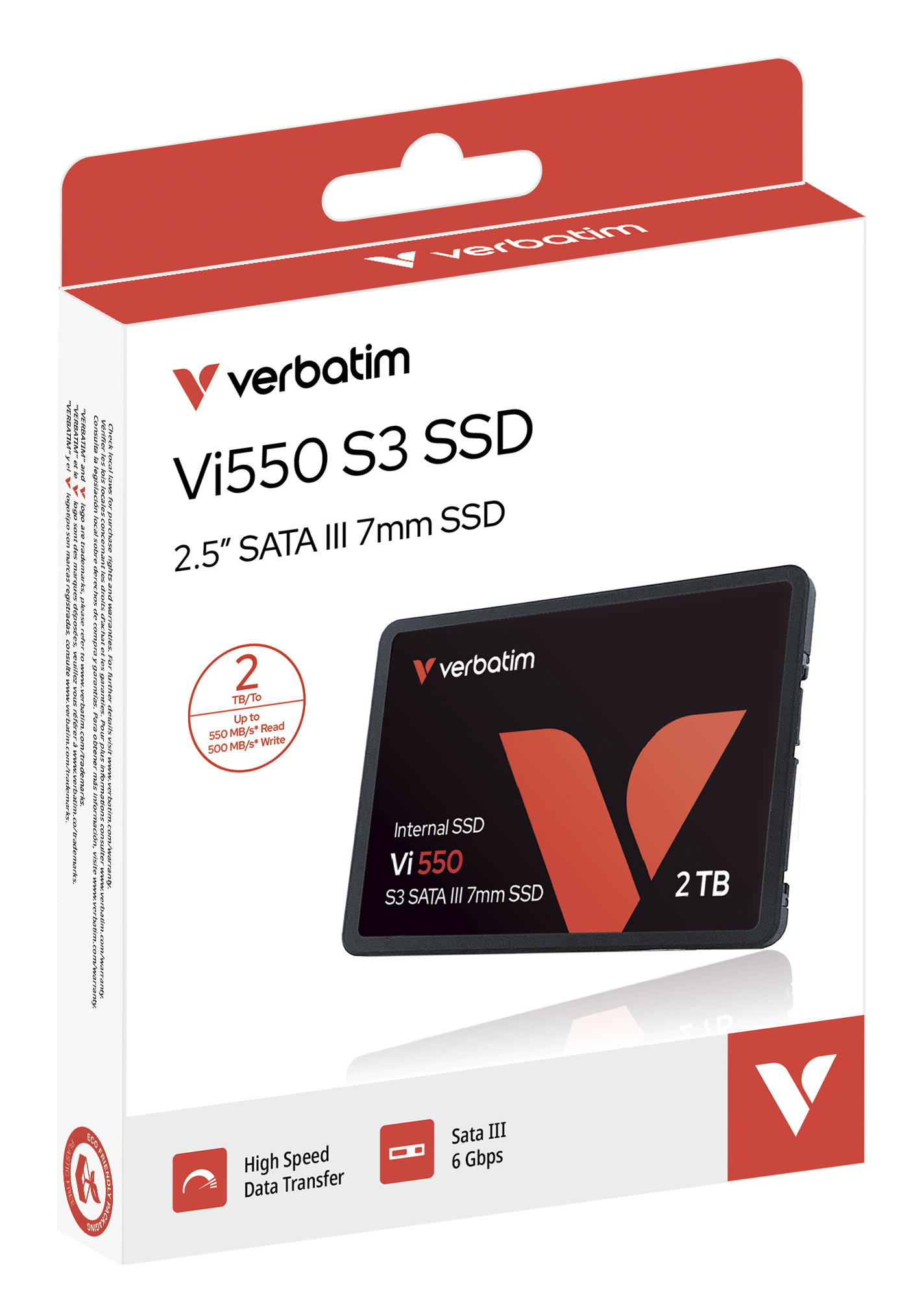 Verbatim Vi550 S3 2.5 SSD 2TB - Solid State Disk - 2,5, Ansicht 2