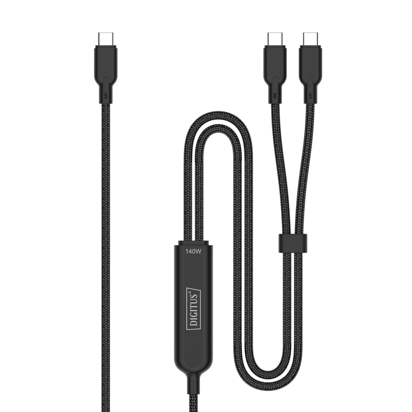 DIGITUS USB-C 2in1 Ladekabel, 140W, 1,8m, Ansicht 4