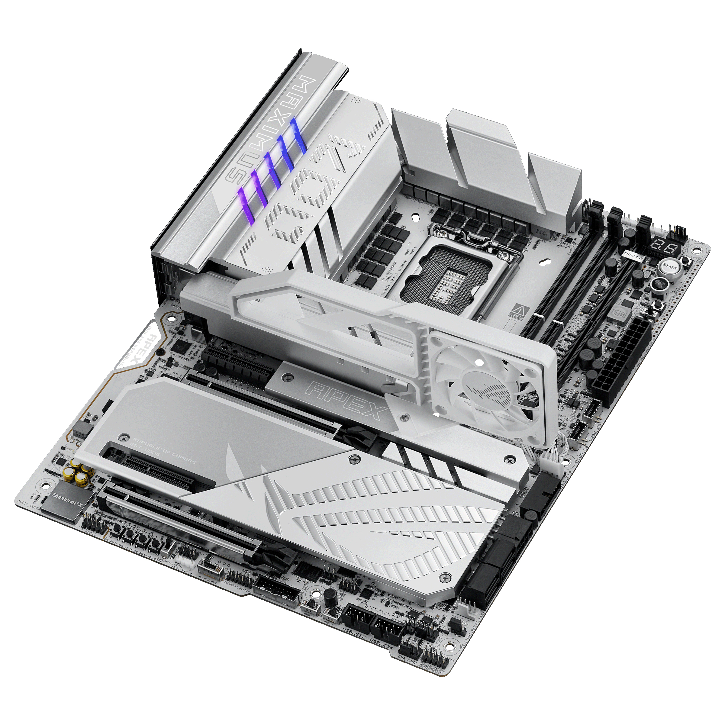 ASUS ROG MAXIMUS Z890 APEX - Motherboard - ATX - LGA1851-Sockel - Z890 Chipsatz - USB4, USB-C 3.2 Gen 2x2, Ansicht 3