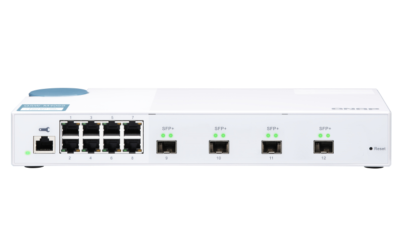 QNAP QSW-M408S - Switch - managed - 8 x 10/100/1000 + 4 x 10 Gigabit SFP+, Ansicht 2