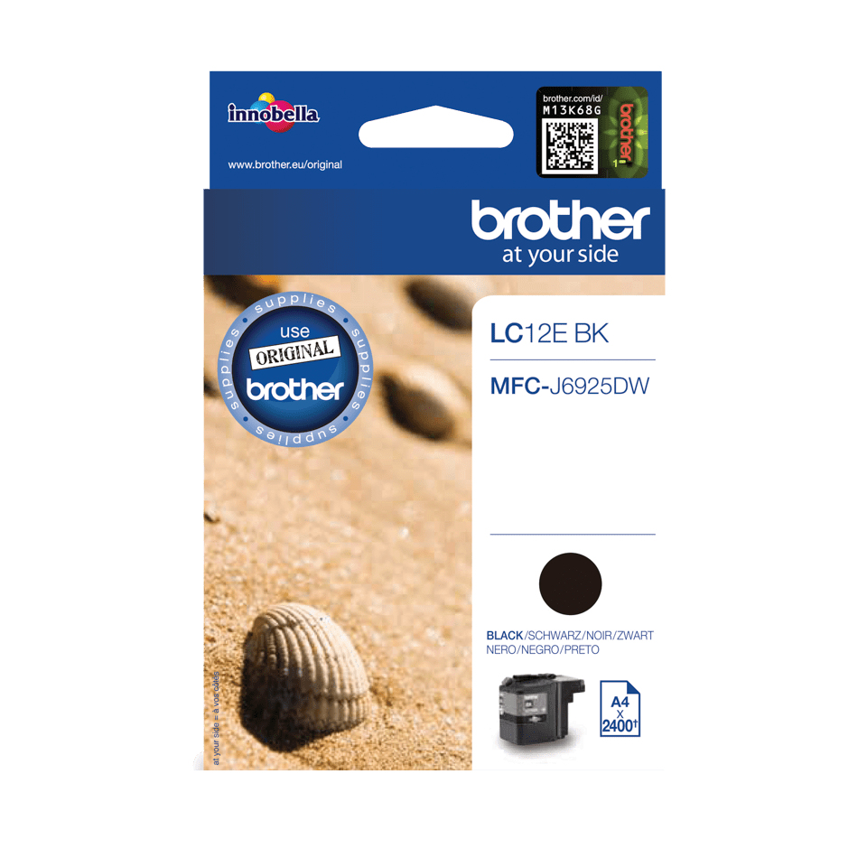 Brother LC12EBK - XL-Kapazität - Schwarz - Original, Ansicht 2