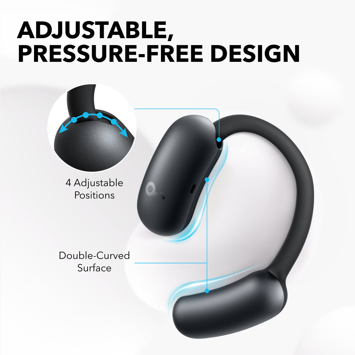 Anker Innovations Soundcore AeroFit 2 - True Wireless-Kopfhörer mit Mikrofon - Schwarz, Ansicht 3