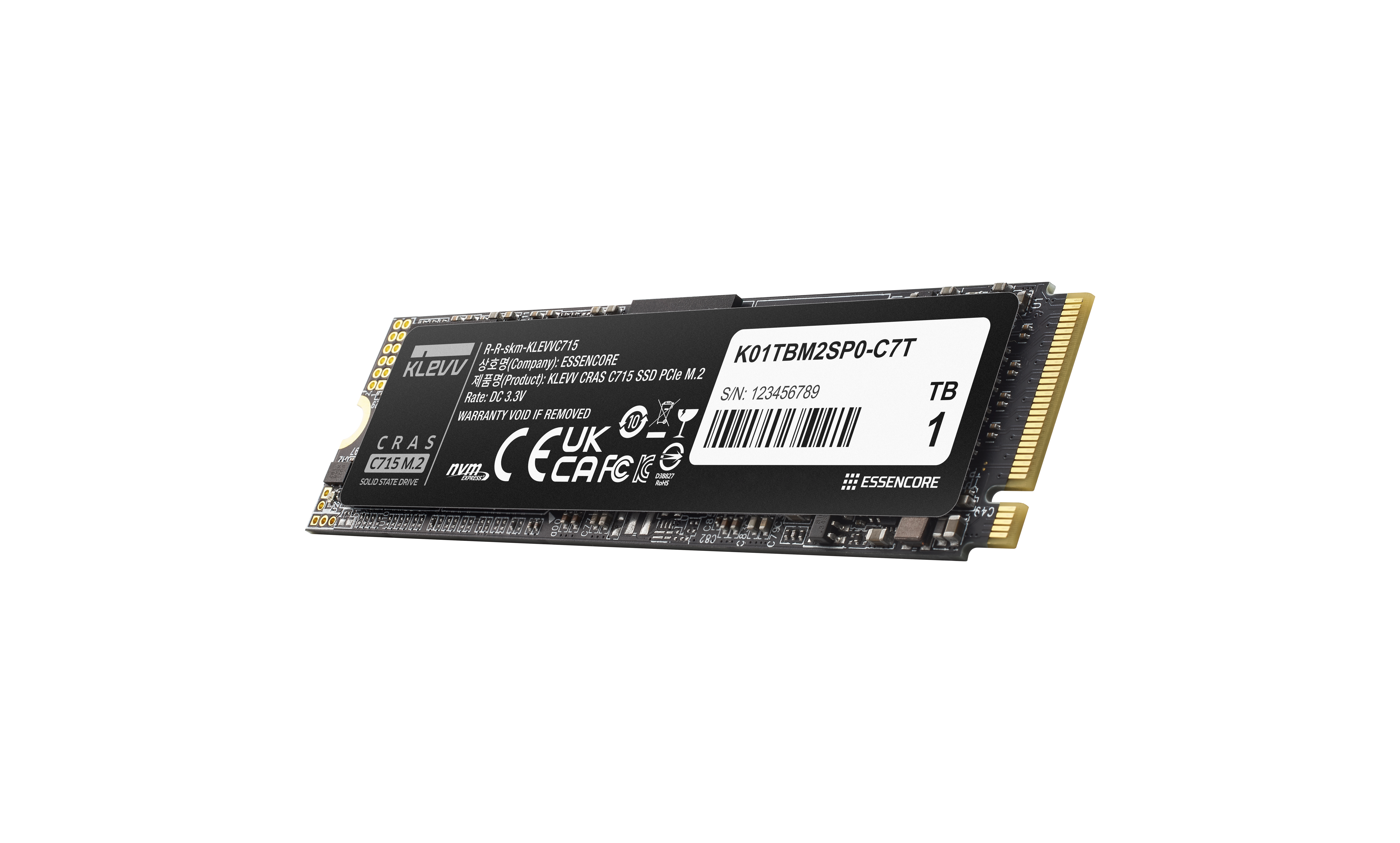 Klevv C715 M.2 2280 PCIe Gen3 NVMe, Ansicht 3