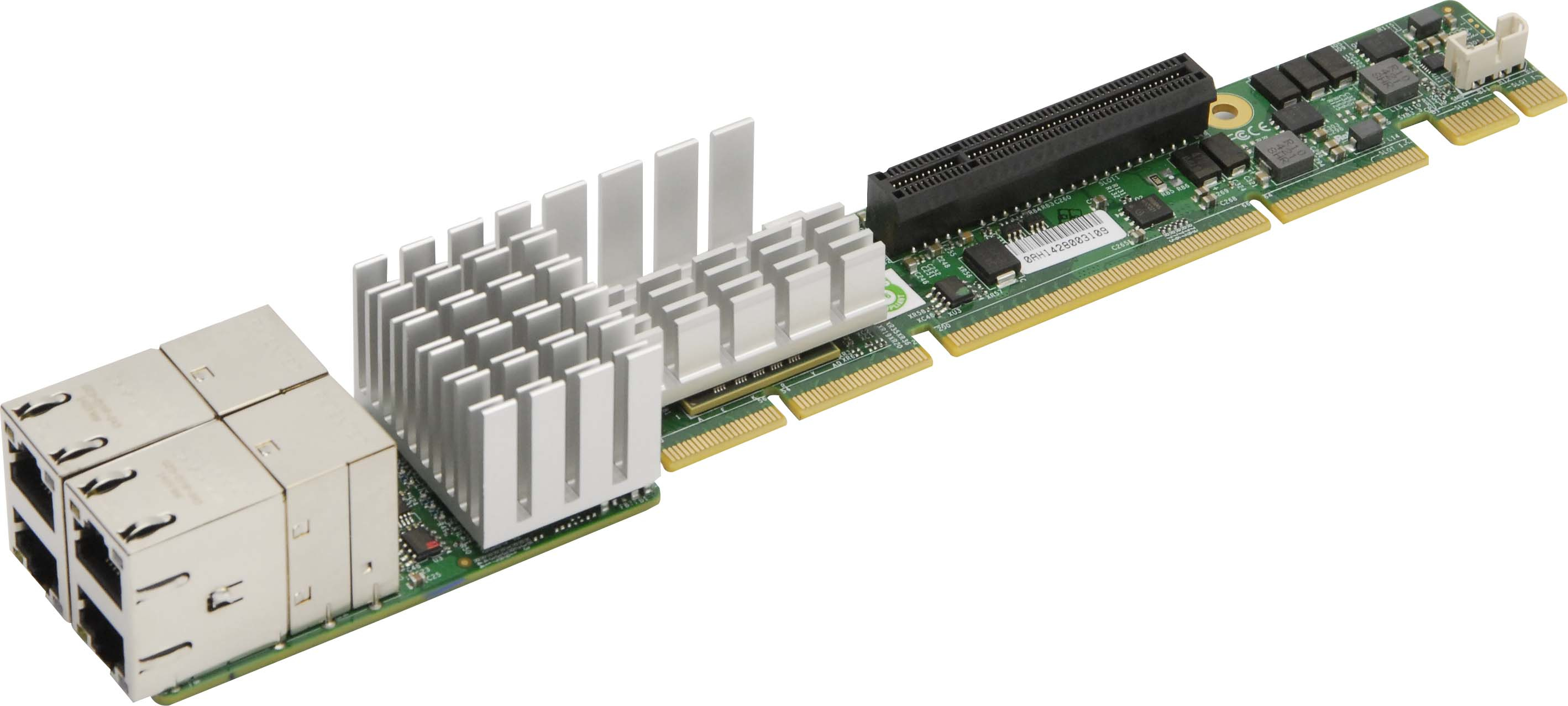 Supermicro AOC-UR-i4XT 1U Ultra Riser - Netzwerkadapter, Ansicht 2