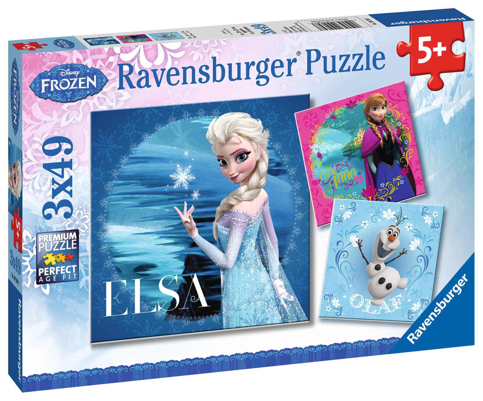 Ravensburger Kinderpuzzle - Frozen - Elsa - Anna & Olaf - Puzzlespiel - Cartoons - Kinder - Junge/Mädchen, Ansicht 2
