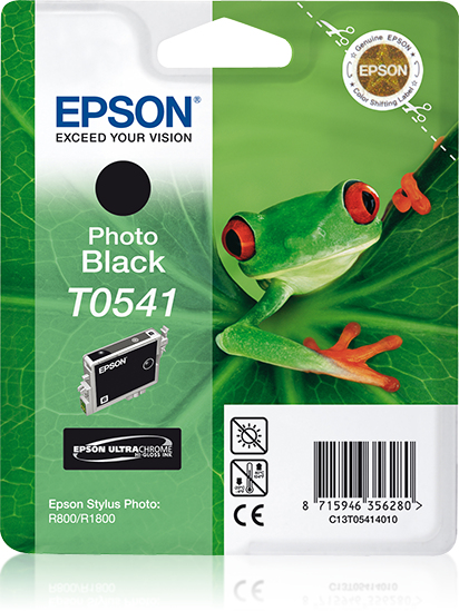 Epson Frog Singlepack Photo Black T0541 Ultra Chrome Hi-Gloss, Tinte auf Farbstoffbasis, 1 Stück(e)