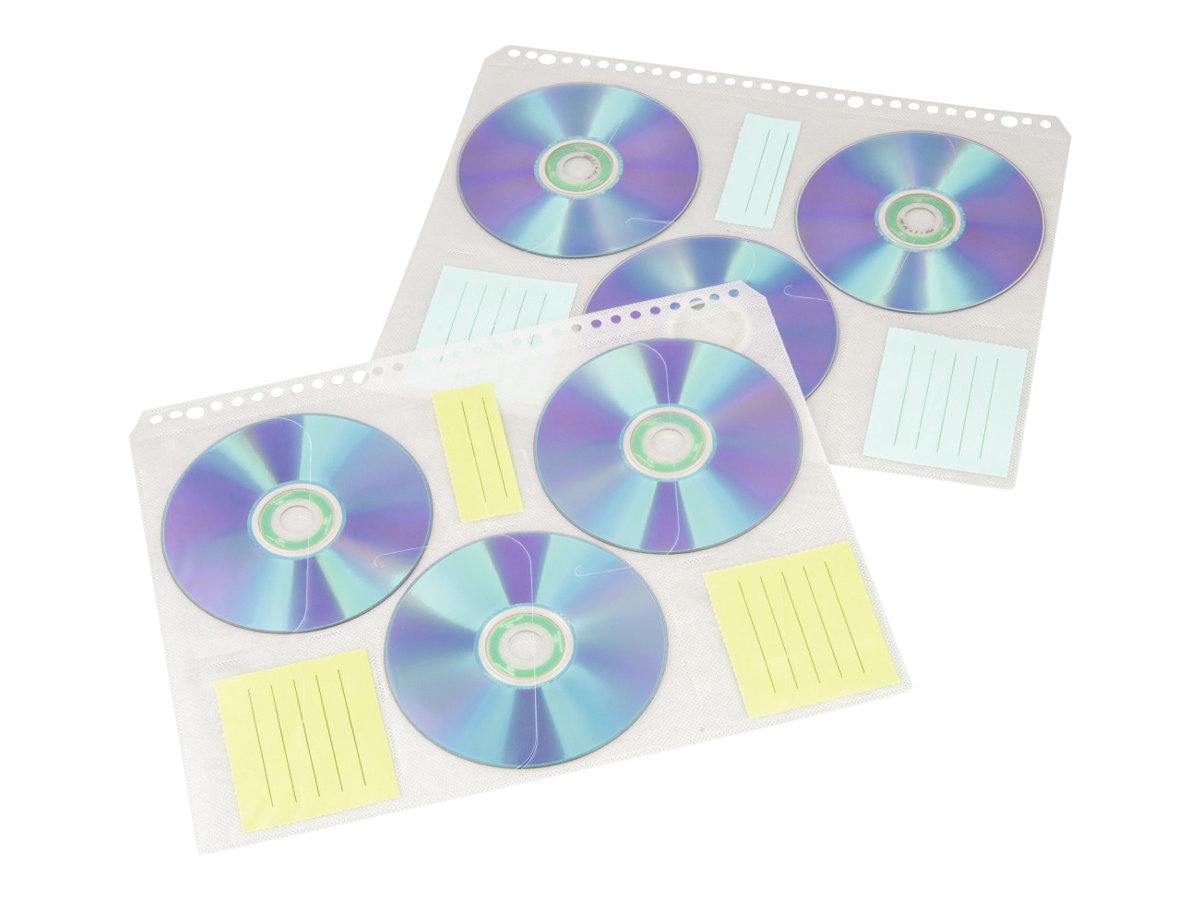 Hama CD-ROM Index Sleeves - CD-Umschläge - Kapazität: 6 CD - Transparent White (Packung mit 10), Ansicht 3