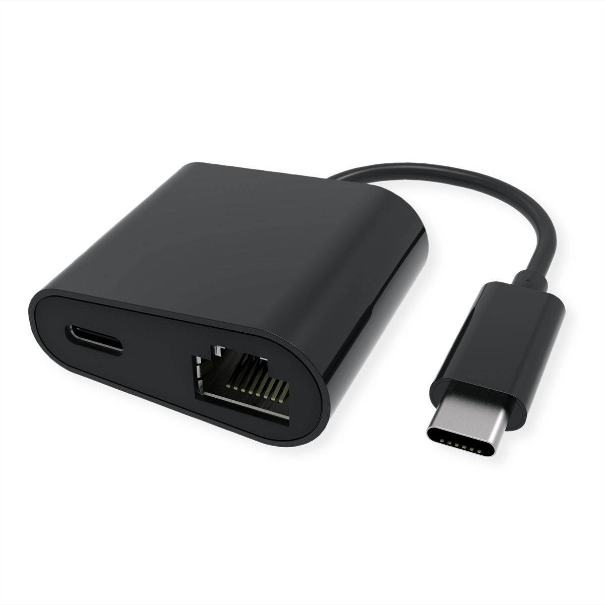 VALUE USB 3.2 Gigabit Eth. Konverter+ 1x PD Port 100W - Kabel - Digital/Daten