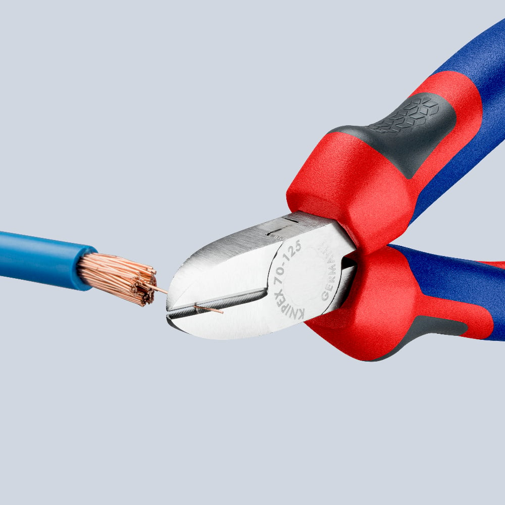 KNIPEX 70 05 125 - Diagonale Zange - Kunststoff - Blau - Rot - 125 mm, Ansicht 3