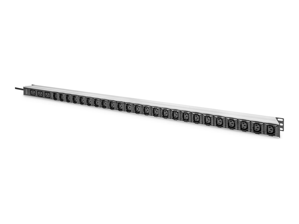 DIGITUS Basis IT PDU, 1-phasig 16A, 24 x C13, 3 x C19, 3 m Zuleitung, IEC 60309 16 A Stecker