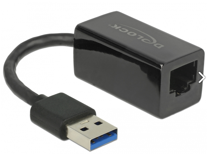 Delock 65903, USB Typ-A, IEEE 802.1Q, IEEE 802.3az, IEEE 802.3x, Schwarz, 1 Gbit/s, Aktivität, Leistung, Windows 10, Windows 7, Windows 8, Windows 8.1