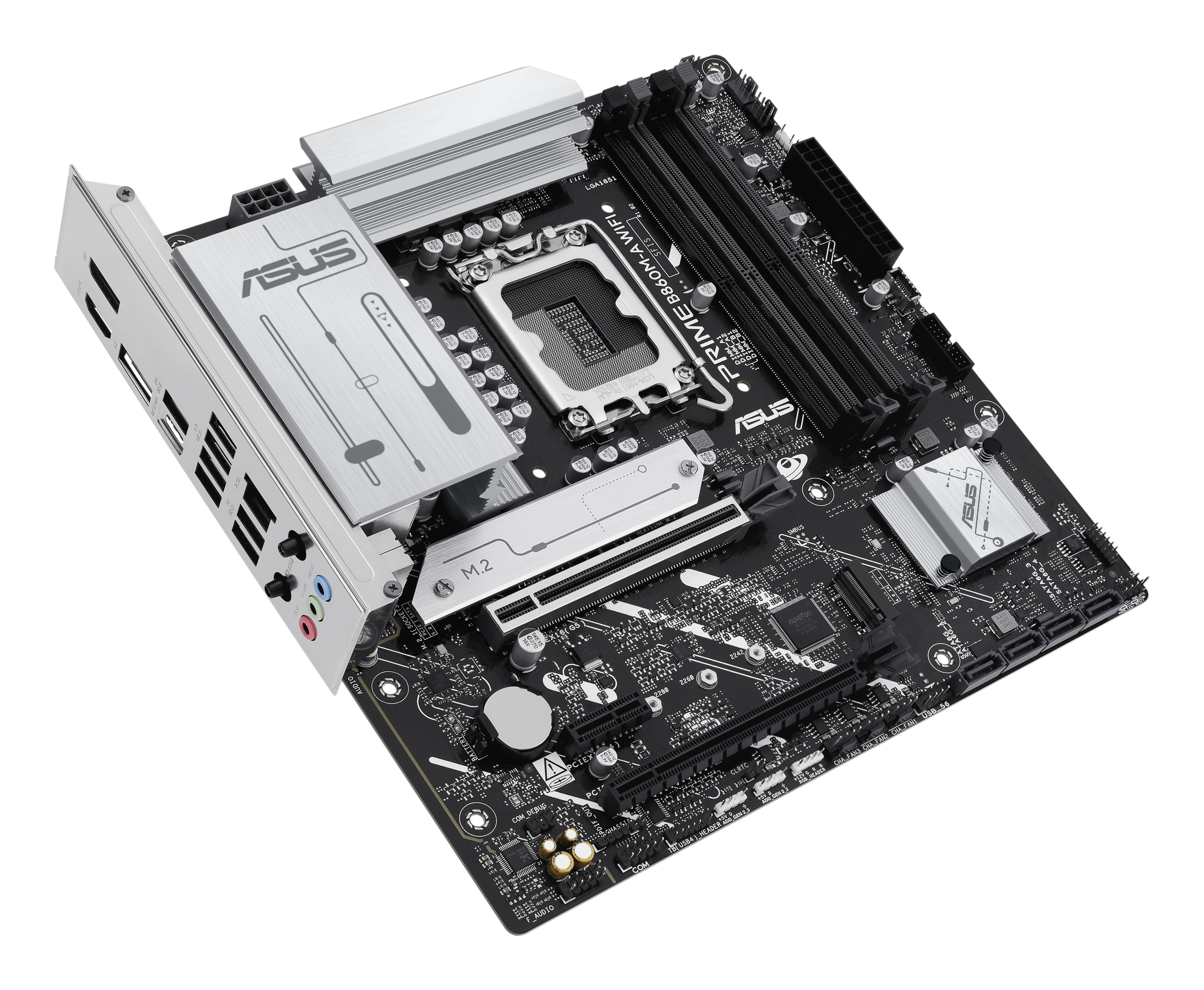 ASUS PRIME B860M-A WIFI - Motherboard - micro ATX - LGA1851-Sockel - B860 Chipsatz - Onboard-Grafik (CPU erforderlich), Ansicht 2