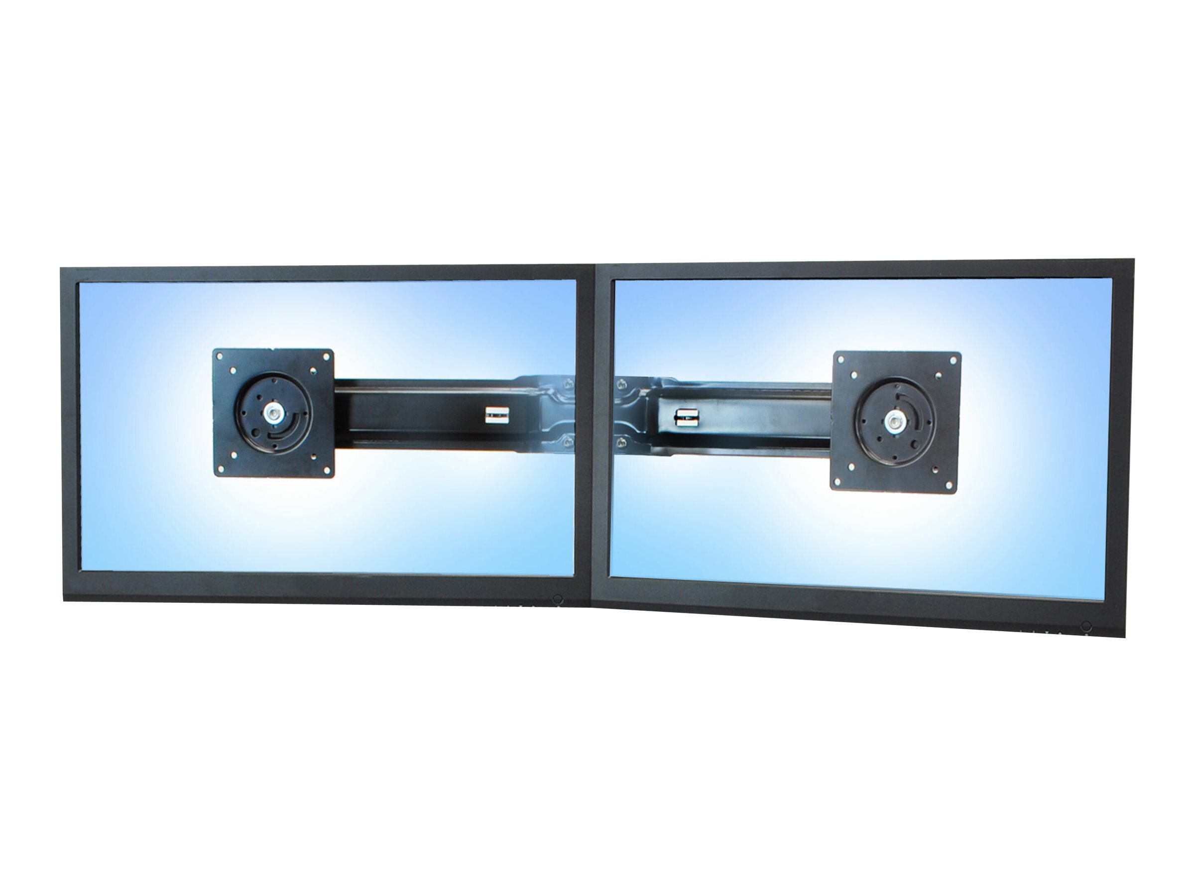 Ergotron Befestigungskit (Griff Halterung für zwei Monitore) - für 2 LCD-Displays - Schwarz - Bildschirmgröße: 43.2-61 cm (17-24)