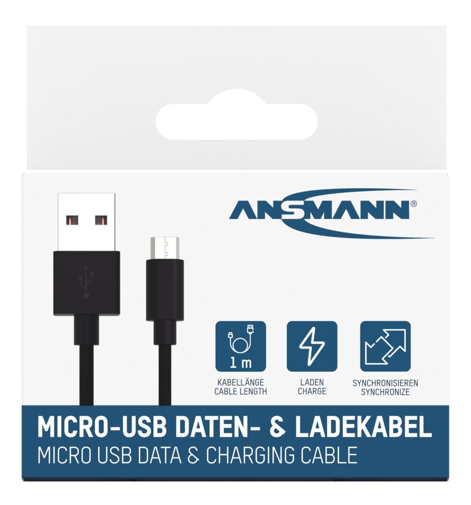 Ansmann Kabel USB 3.0 A->micro B S/S bl Micro Daten- und Ladekabel - Kabel - Digital/Daten, Ansicht 3