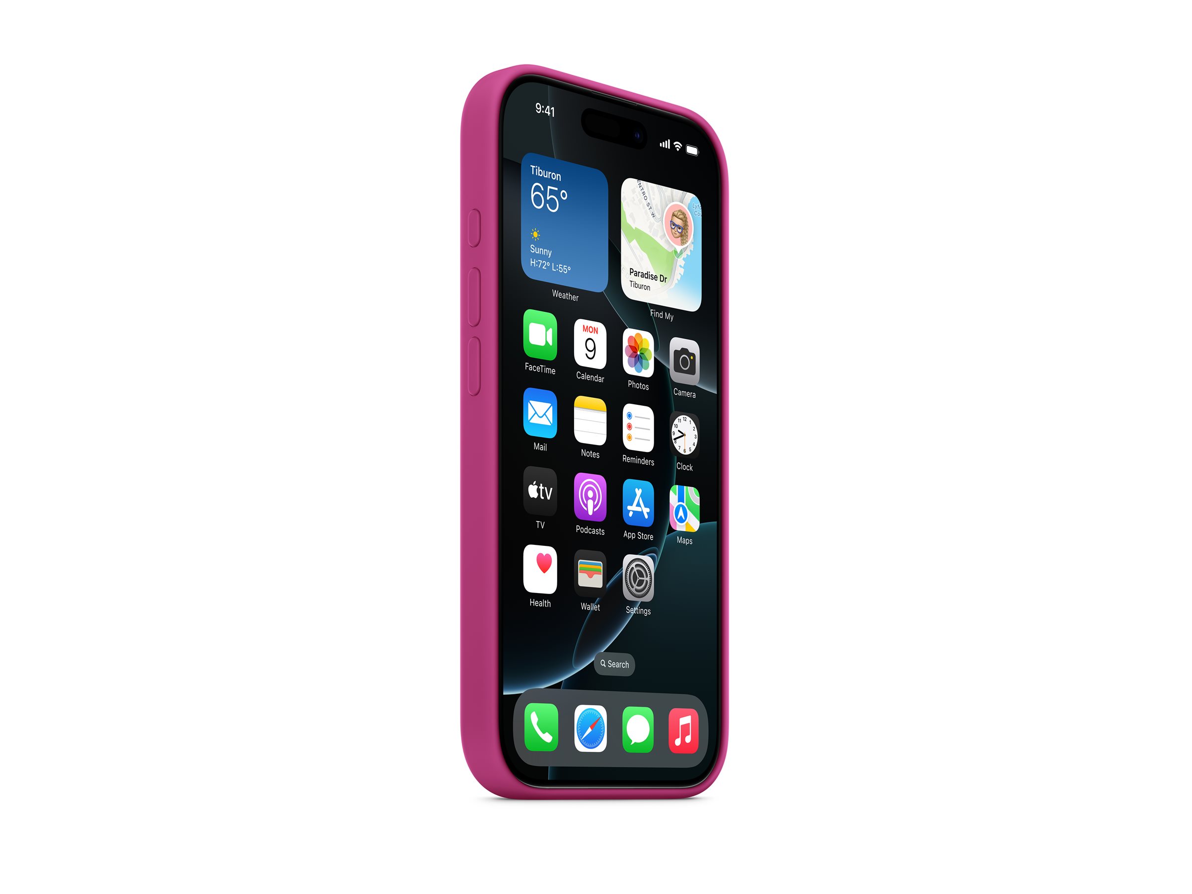Apple iPhone 16 Pro Silikon Case mit MagSafe - Magentafarben, Ansicht 3