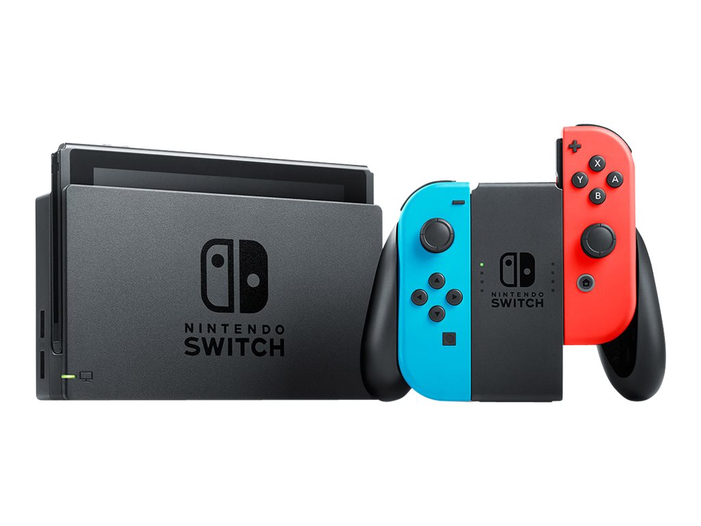 Nintendo Switch with Neon Blue and Neon Red Joy-Con, Ansicht 3