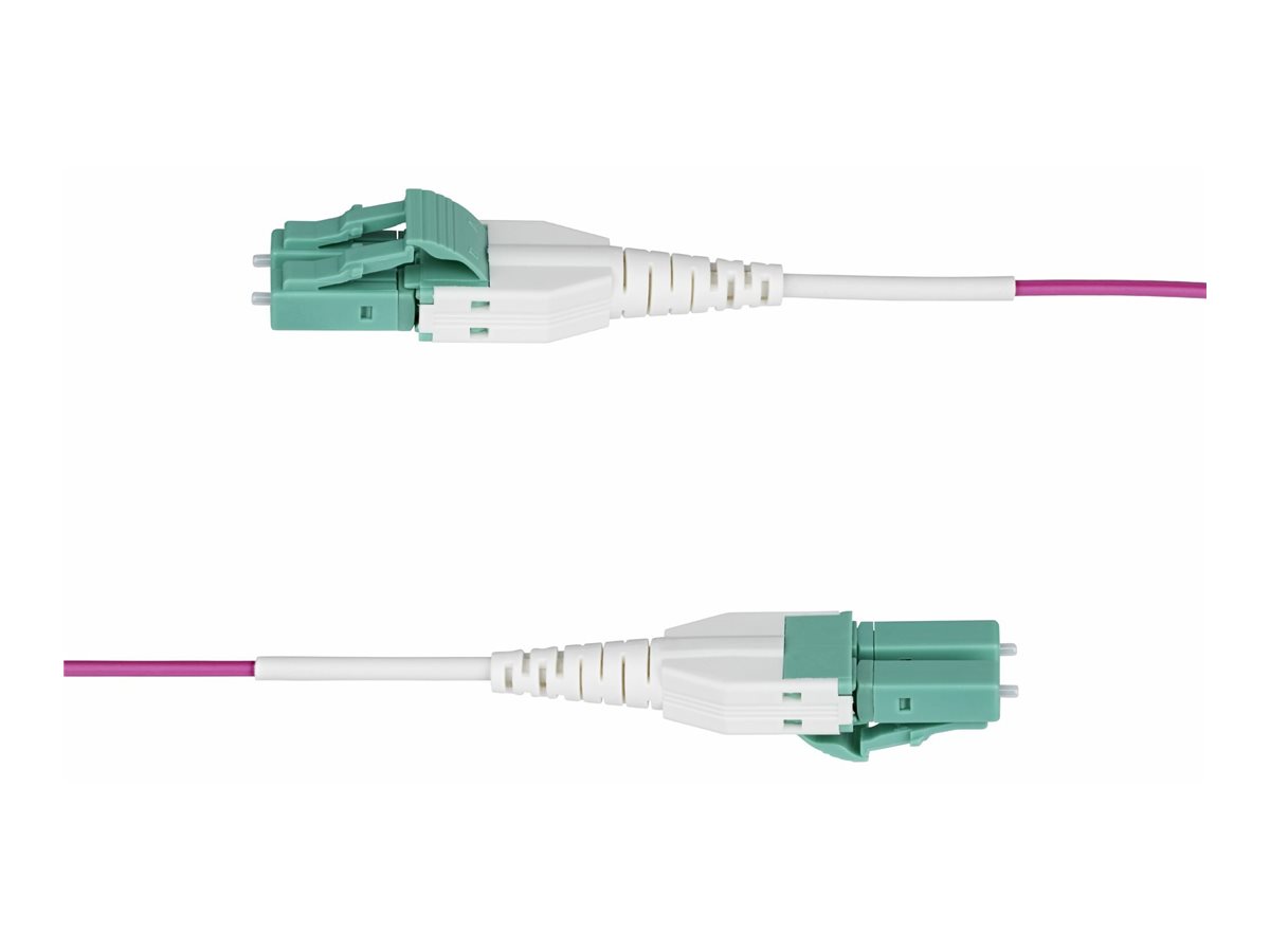 StarTech.com 2m (6.6ft) LC/LC (UPC) OM4 Multimode Fiber Optic Cable, OFNR - Patch-Kabel - LC/UPC Duplex Multi-Mode (M)