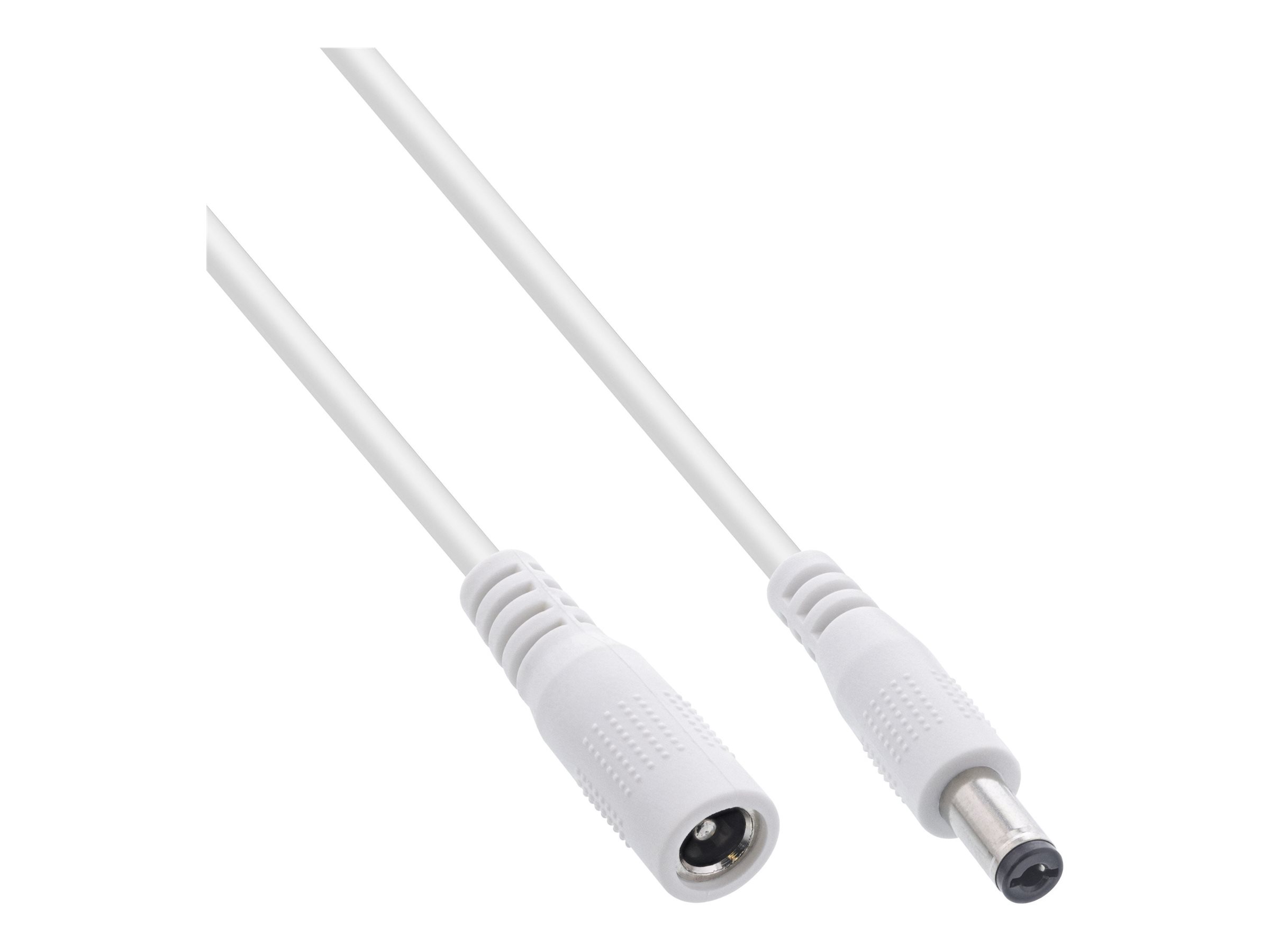 InLine DC Verlängerungskabel - 5,5 x 2,1 mm - AWG 18 - weiß - 1 m Image