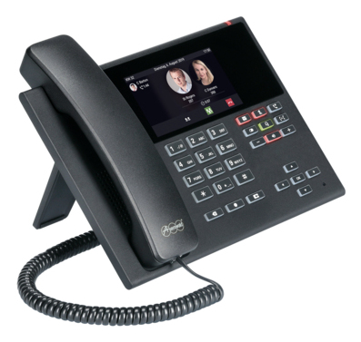 Auerswald COMfortel D-400 - VoIP-Telefon mit Rufnummernanzeige/Anklopffunktion - Schwarz, Ansicht 3