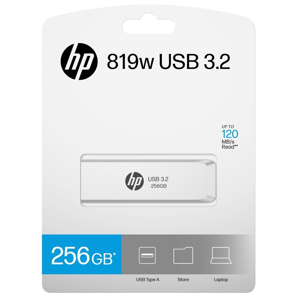 HP USB-Stick HP 819w 3.2 Flash Drive matte silver - 256 GB, Ansicht 4