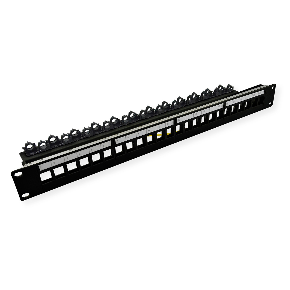 ROLINE 19-Keystone-Modulträger 24Ports geschirmt blank Clipbef., Ansicht 2
