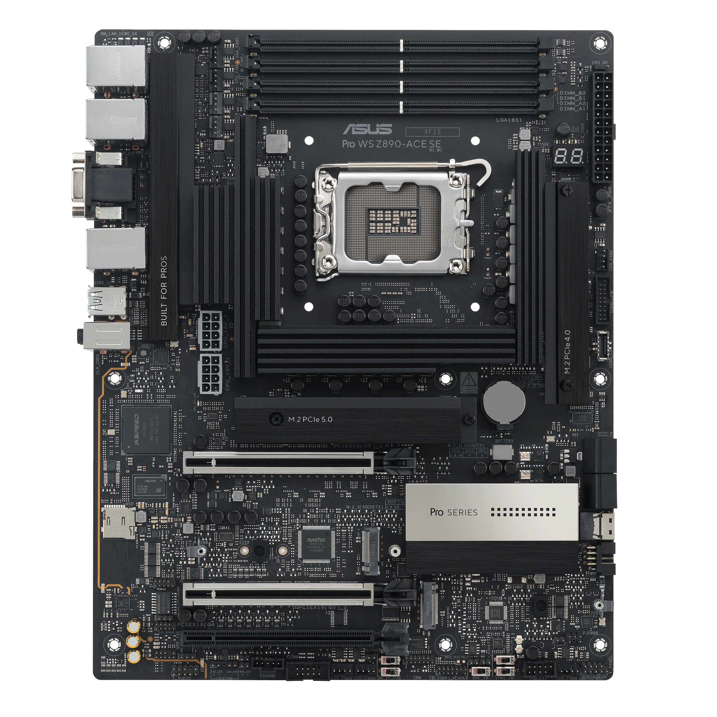 ASUS PRO WS Z890-ACE SE - Motherboard - ATX - LGA1851-Sockel - Z890 Chipsatz - Onboard-Grafik (CPU erforderlich), Ansicht 2
