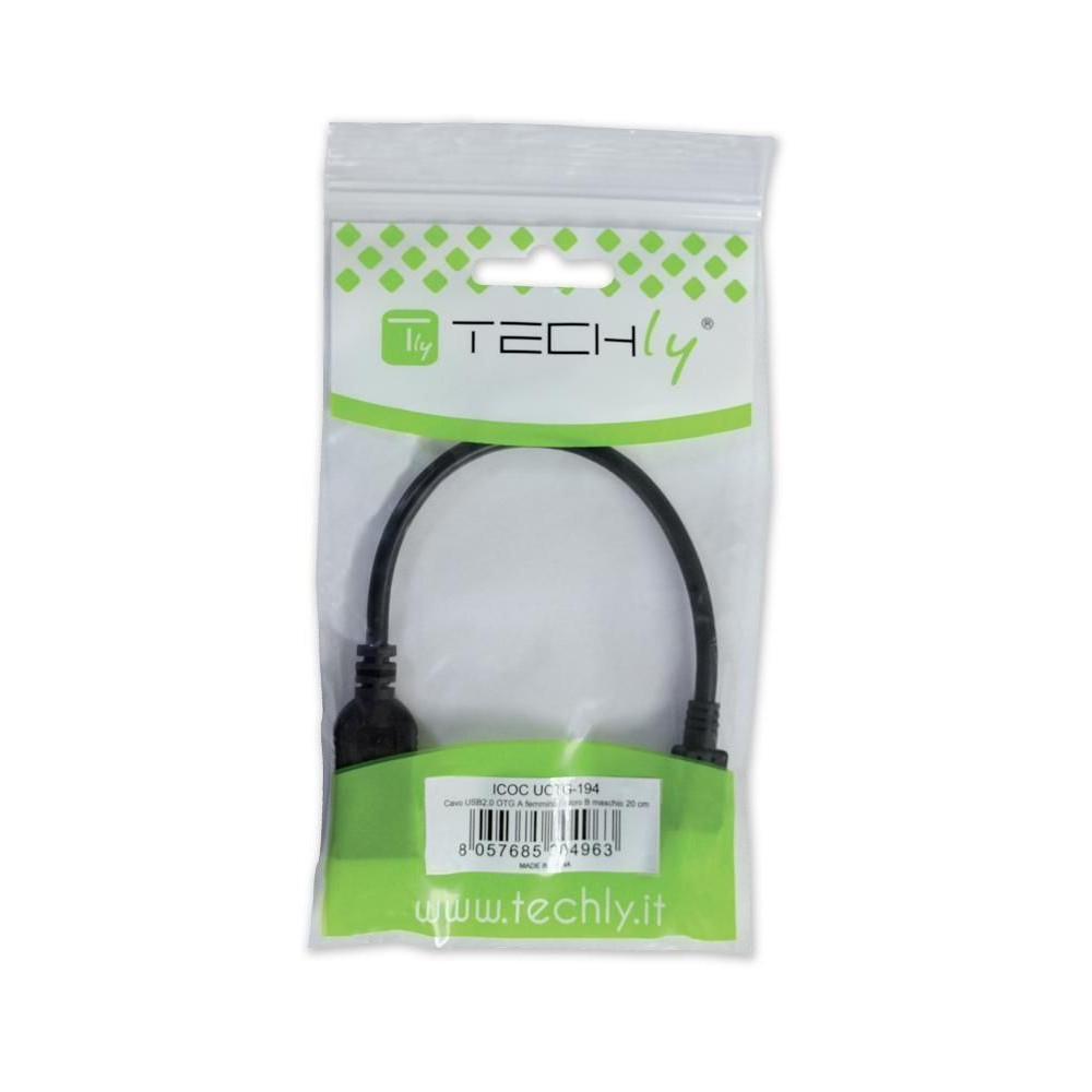 Techly USB-Adapter - USB (W) bis Micro-USB Typ B (M), Ansicht 2