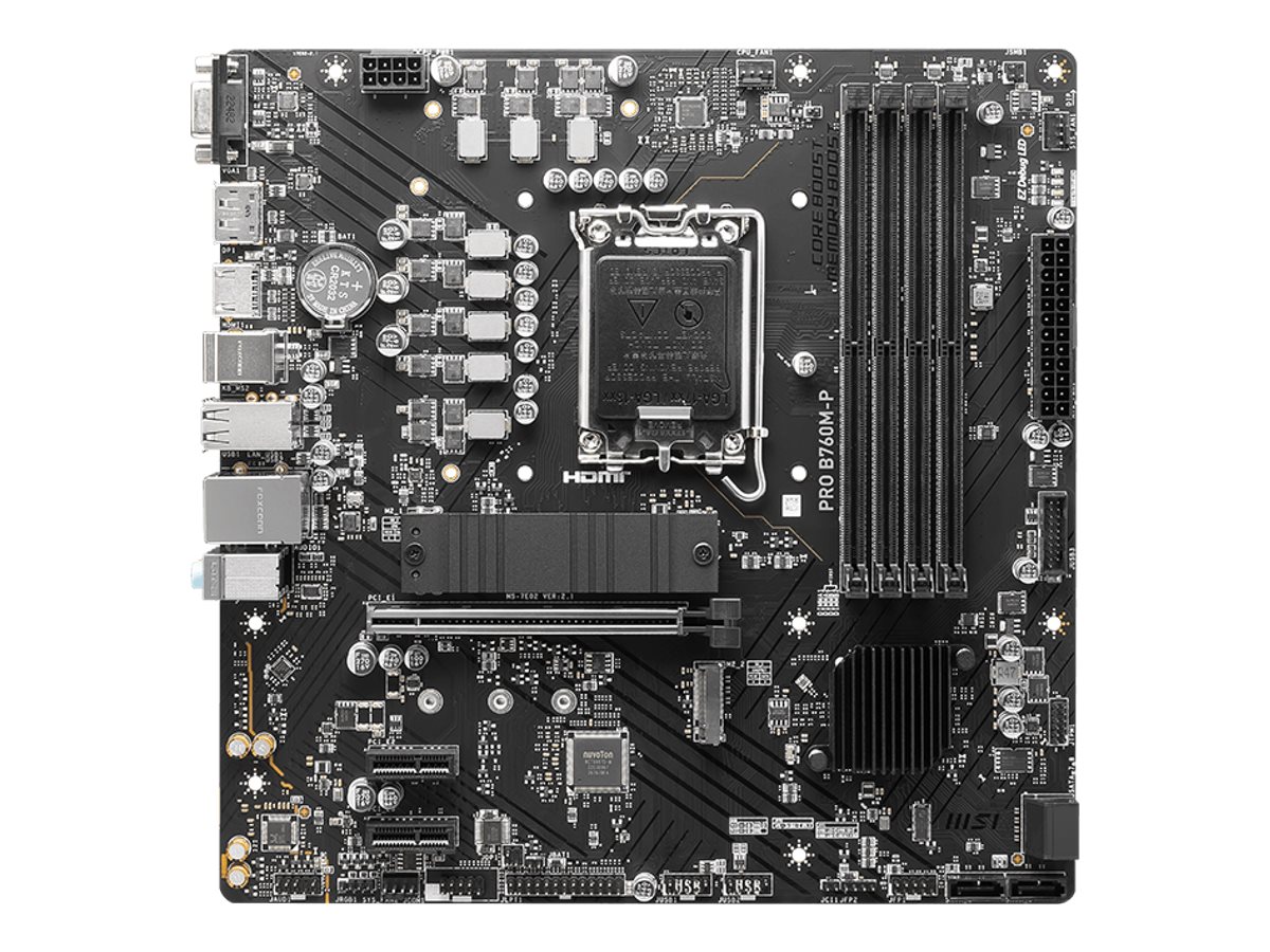 MSI PRO B760M-P - Motherboard - micro ATX - LGA1700-Sockel - B760 Chipsatz - USB 3.2 Gen 1, USB-C 3.2 Gen2 - Gigabit LAN