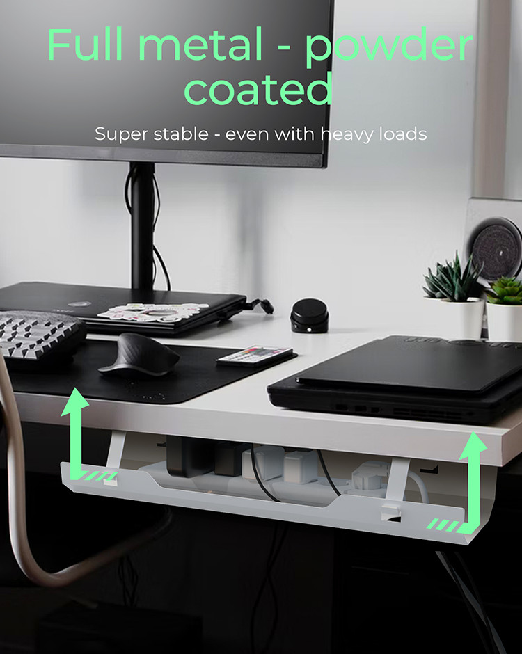 ICY BOX Kabelmanagementwanne für Schreibtische, Ansicht 2