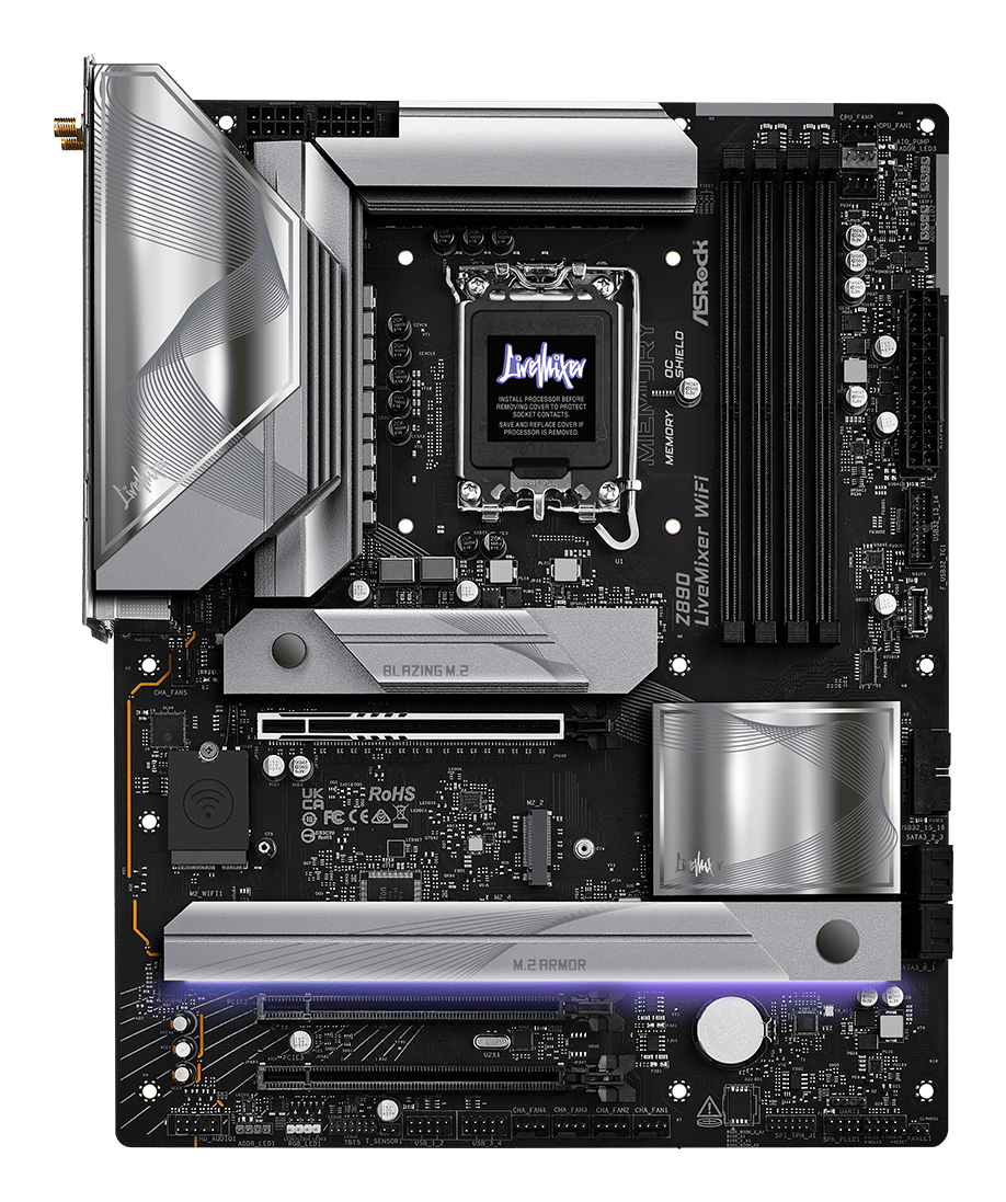 ASRock Z890 LiveMixer WiFi - Motherboard - ATX - LGA1851-Sockel - Z890 Chipsatz, Ansicht 2
